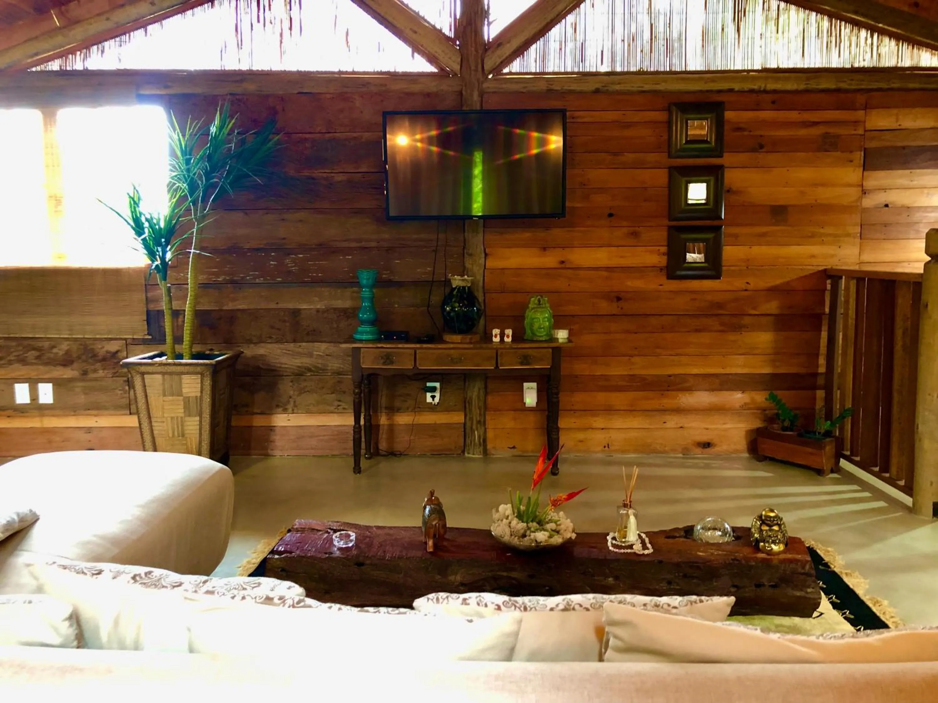 Living room in Eliza, Bangalô vista mar em Trancoso