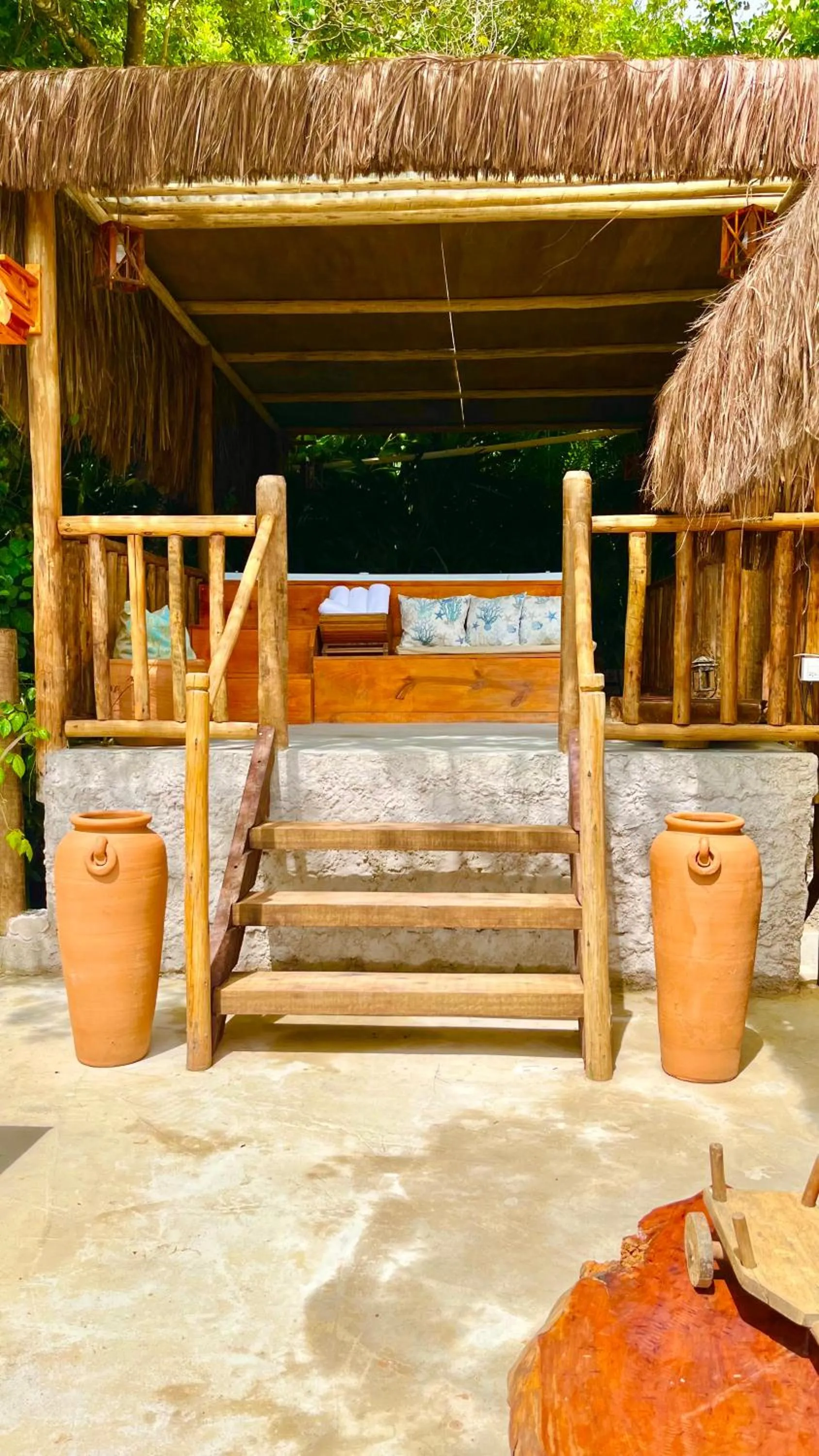 Balcony/Terrace in Eliza, Bangalô vista mar em Trancoso