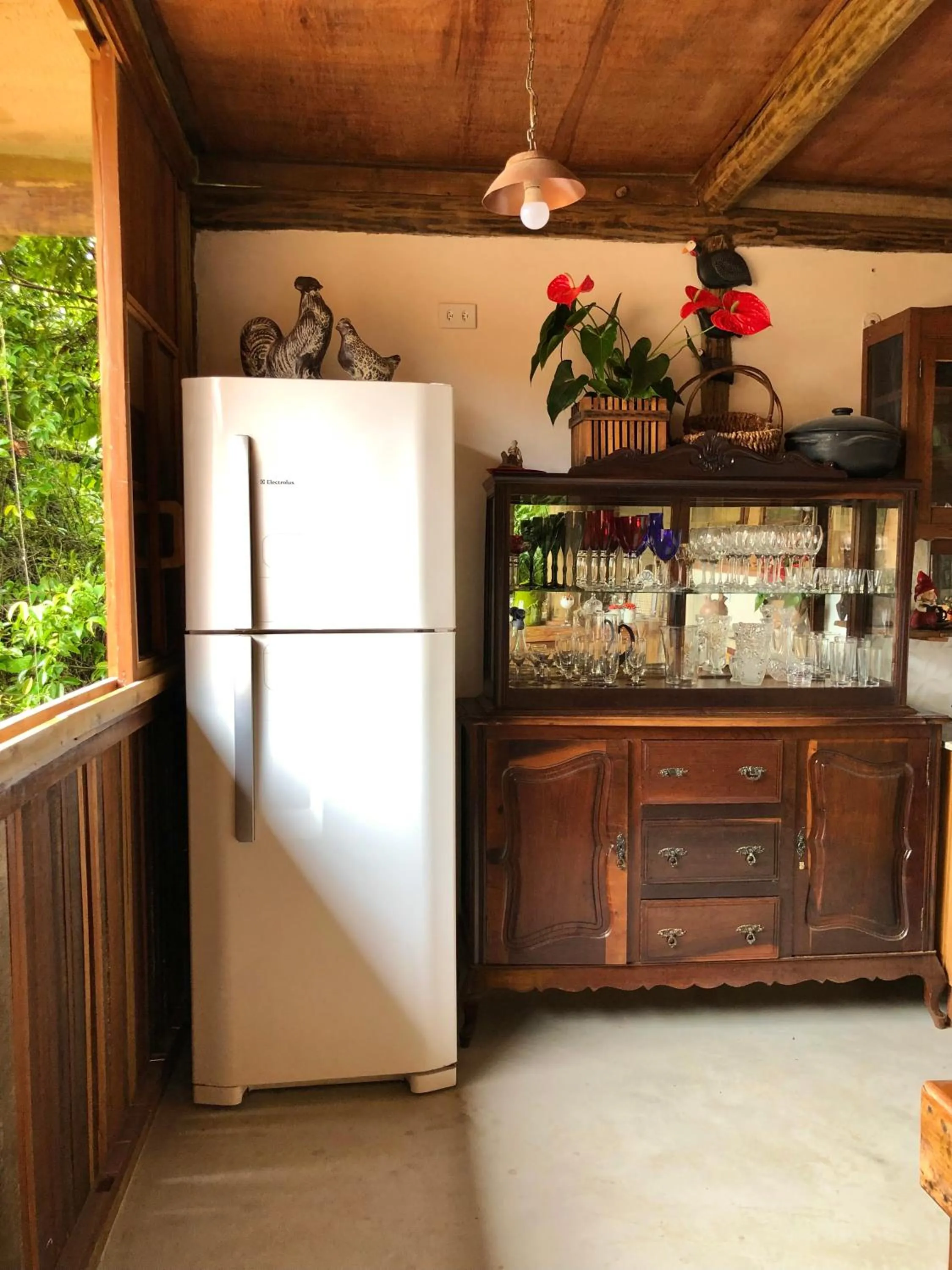 Kitchen or kitchenette in Eliza, Bangalô vista mar em Trancoso