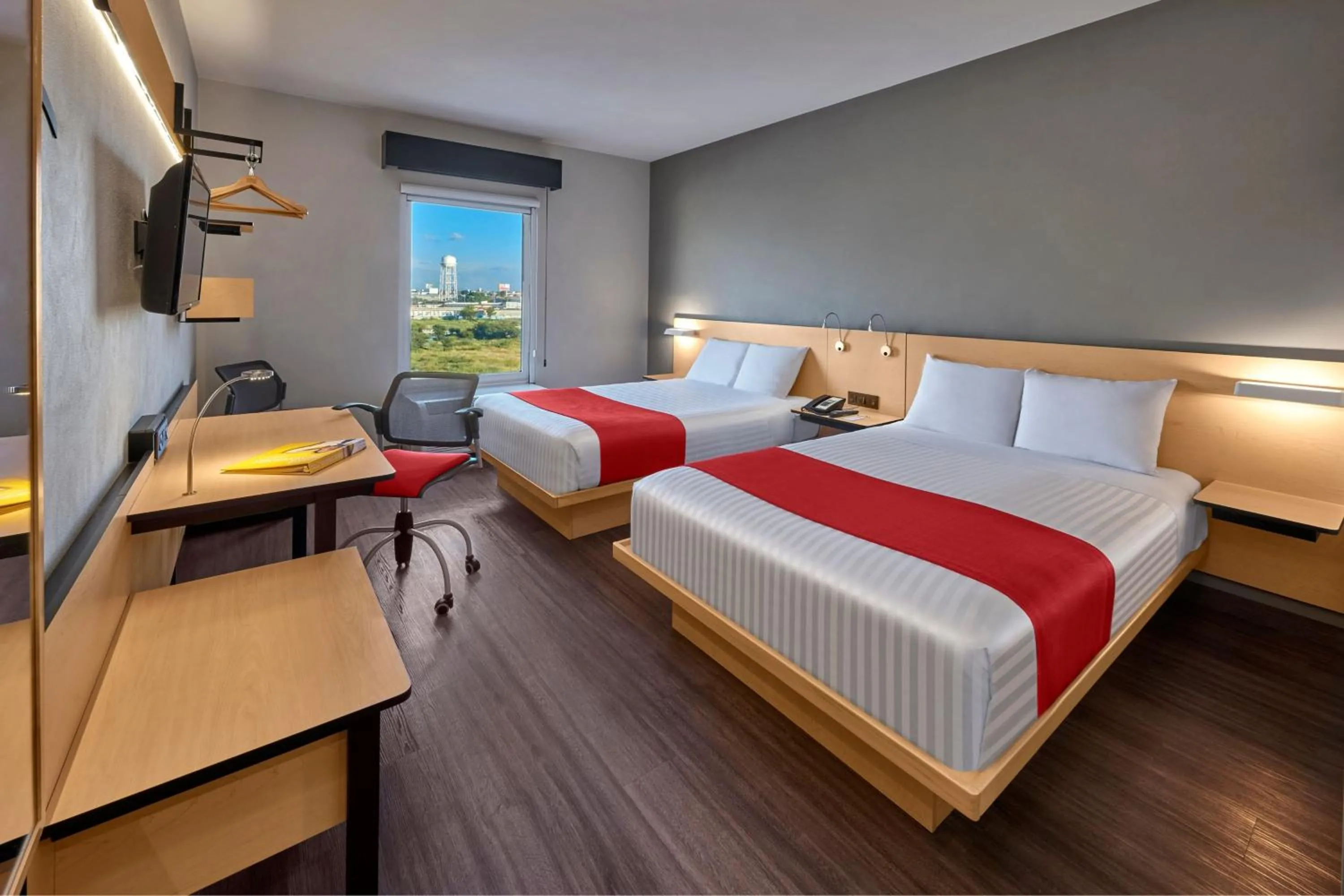 Bedroom, Bed in City Express Plus by Marriott Leon Centro de Convenciones
