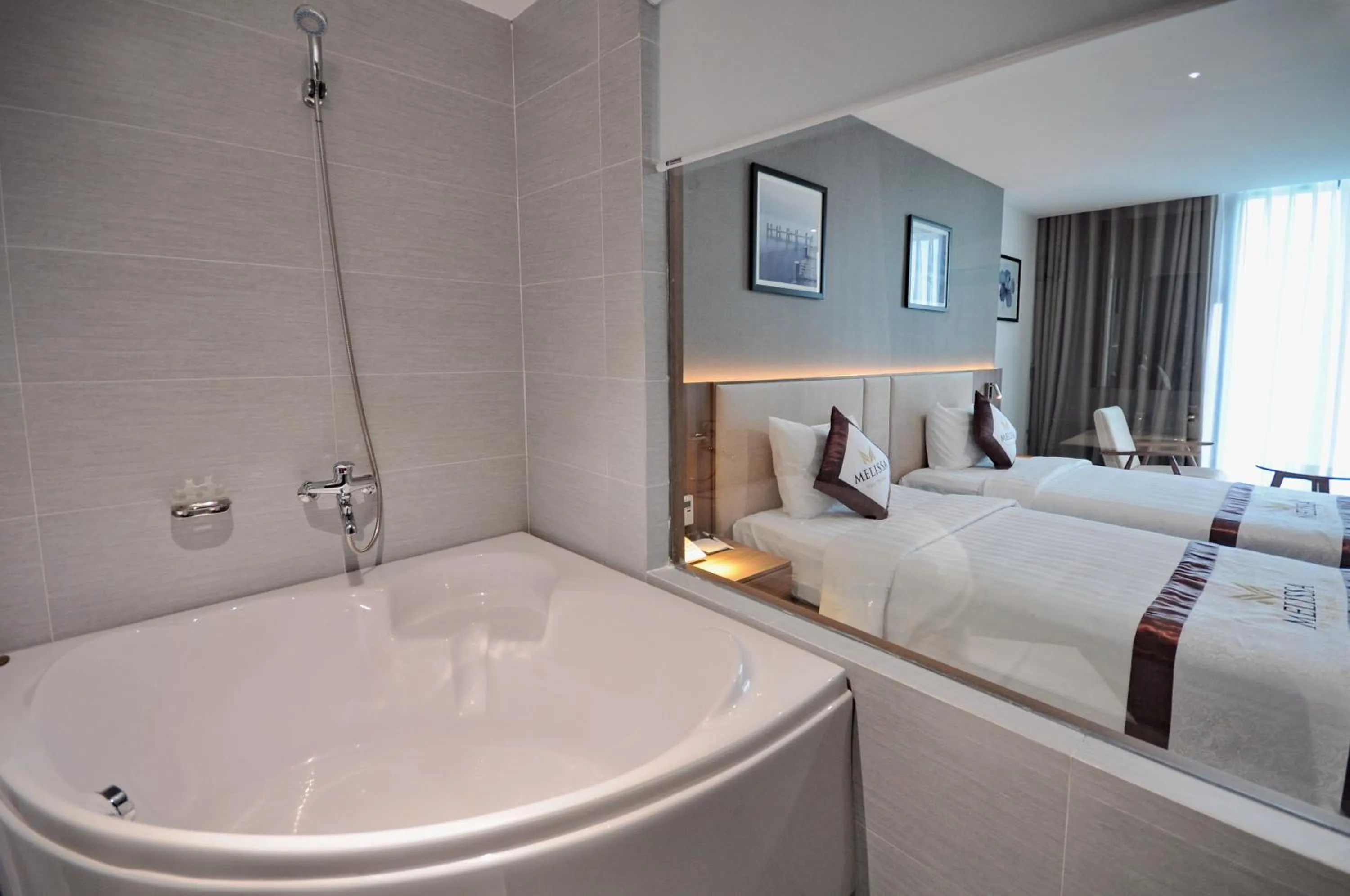 Bathroom, Bed in Melissa Hotel Nha Trang