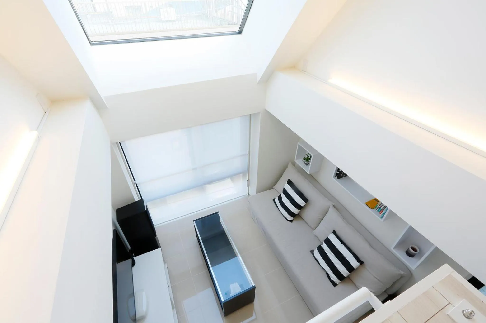 Living room, Bed in La Krasse Sumida