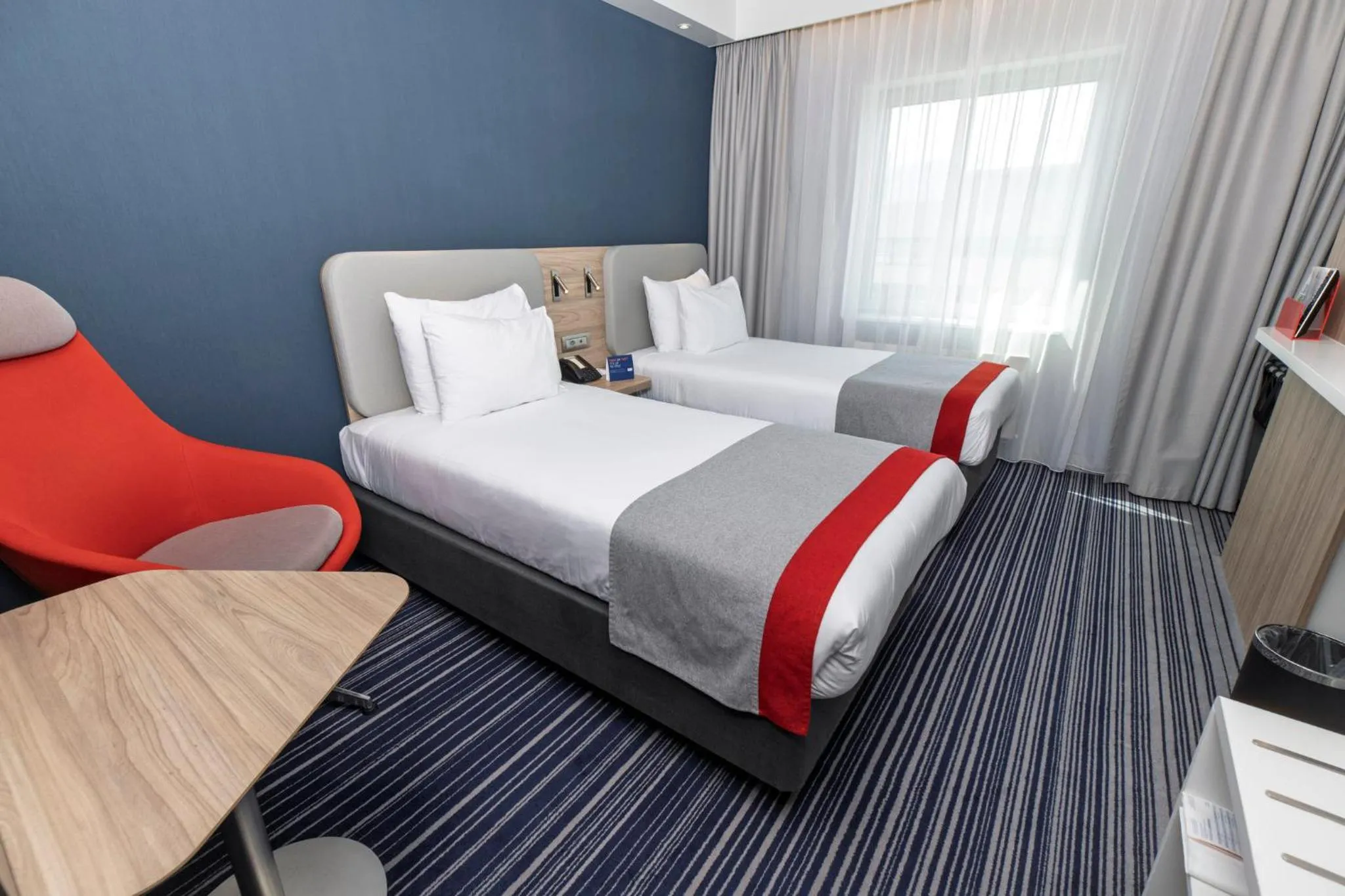 Photo of the whole room, Bed in Holiday Inn Express Geneva Airport by IHG