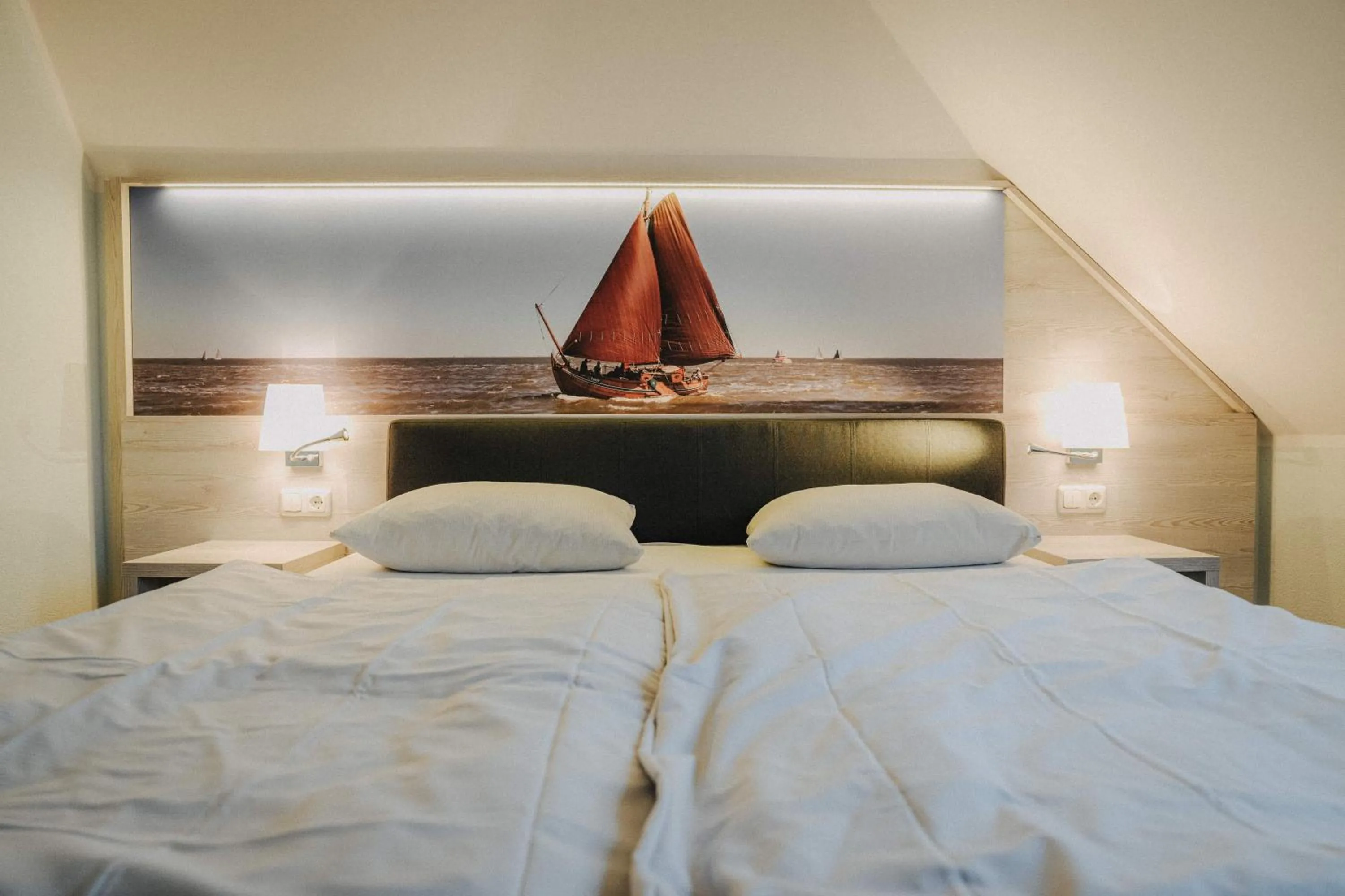 Bed in Hotel Spiekeroog