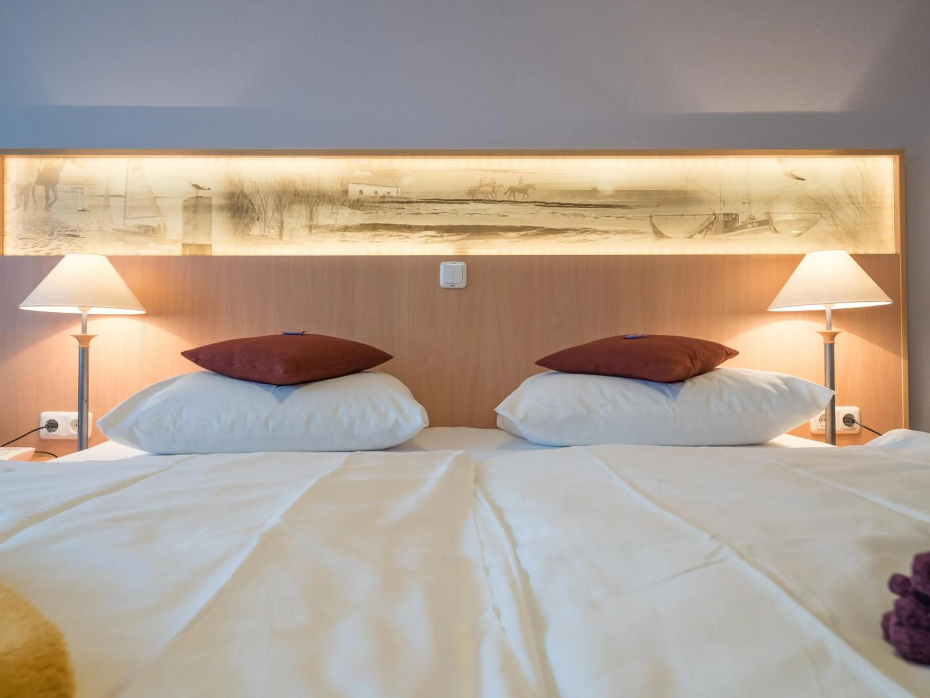 Bed in Hotel Spiekeroog