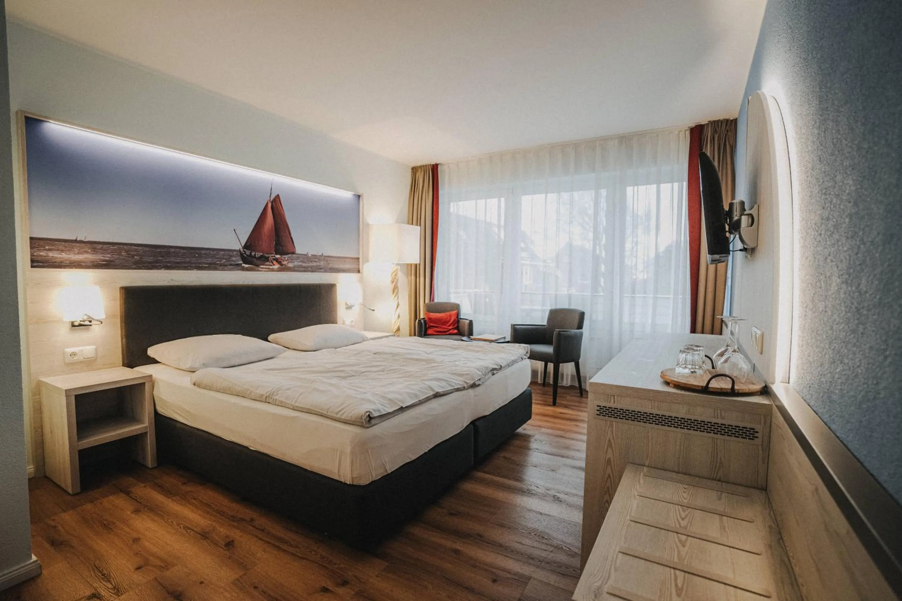 Bed in Hotel Spiekeroog