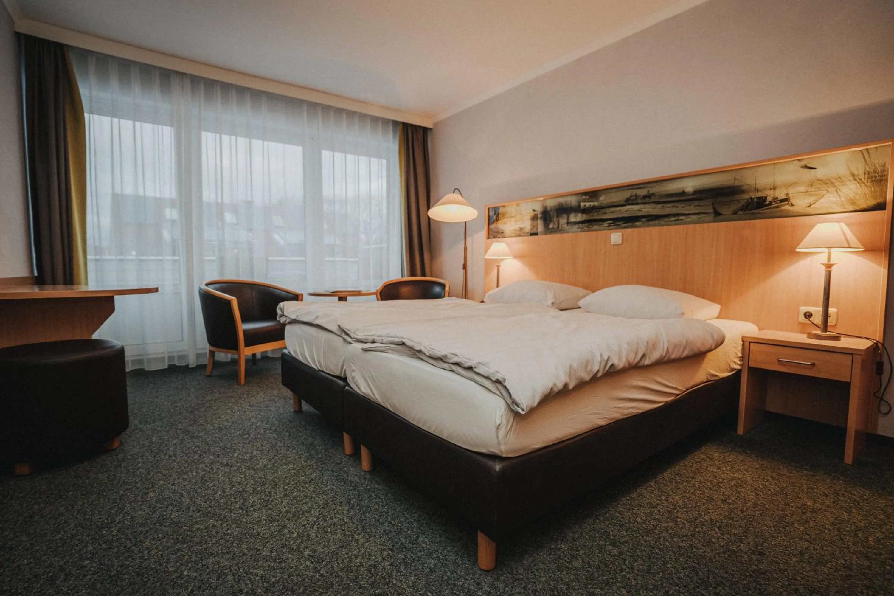 Bed in Hotel Spiekeroog