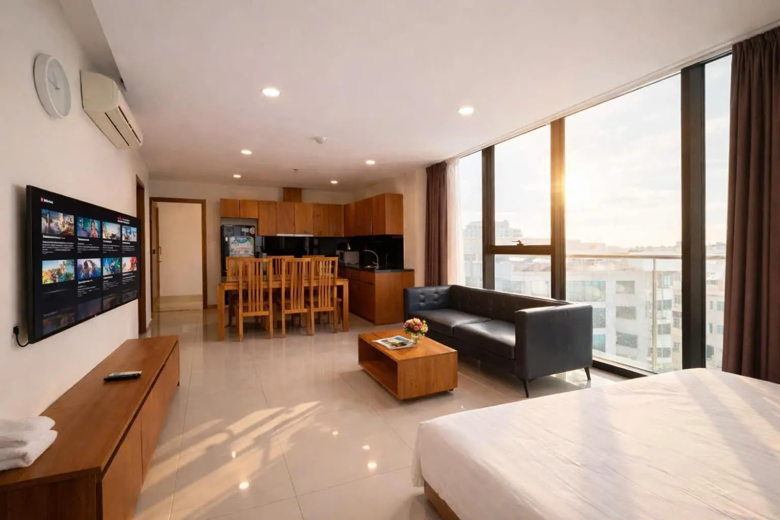 Bed in Holi Beach Hotel & Apartments