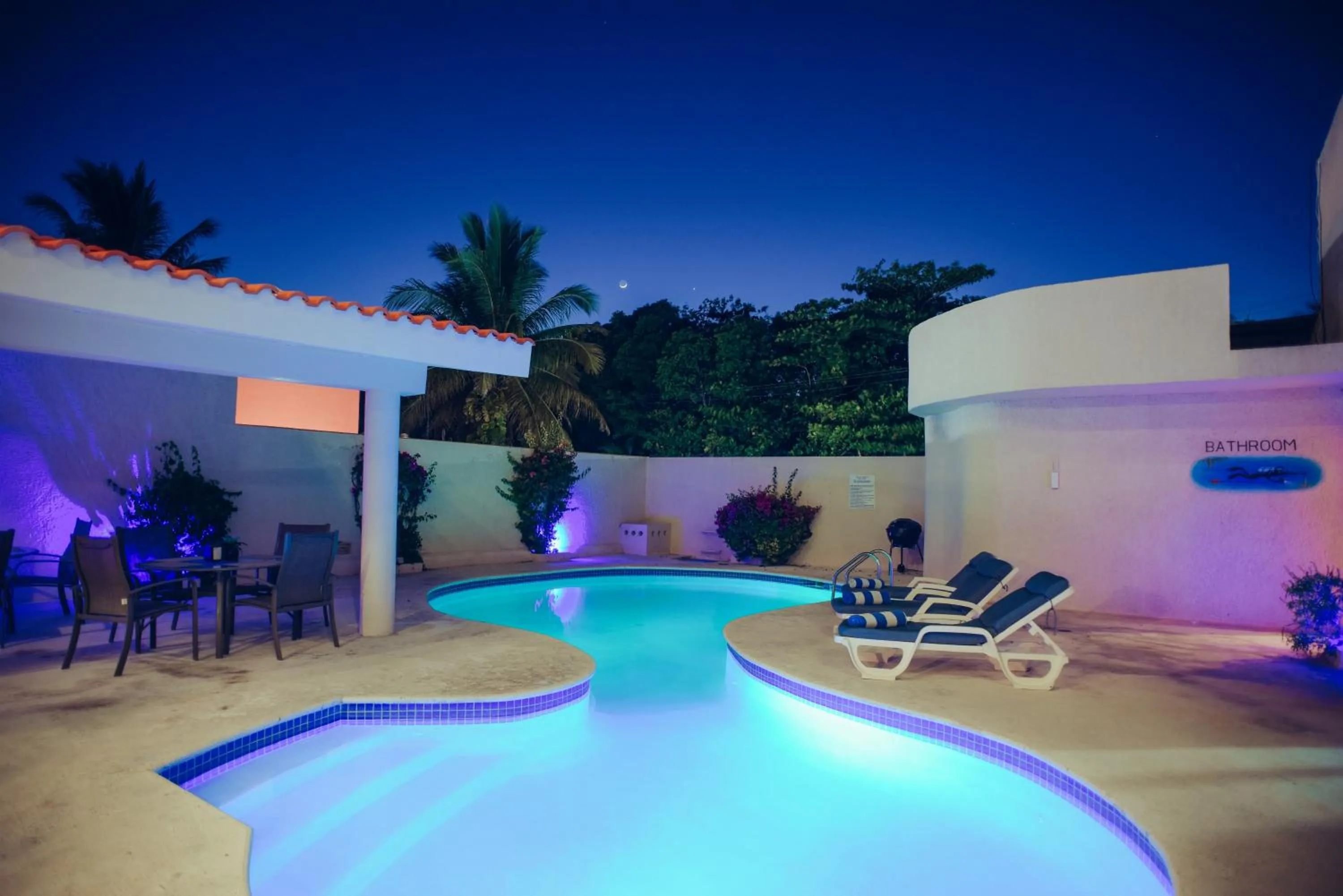 Pool view in Aquatech Villas DeRosa Resort