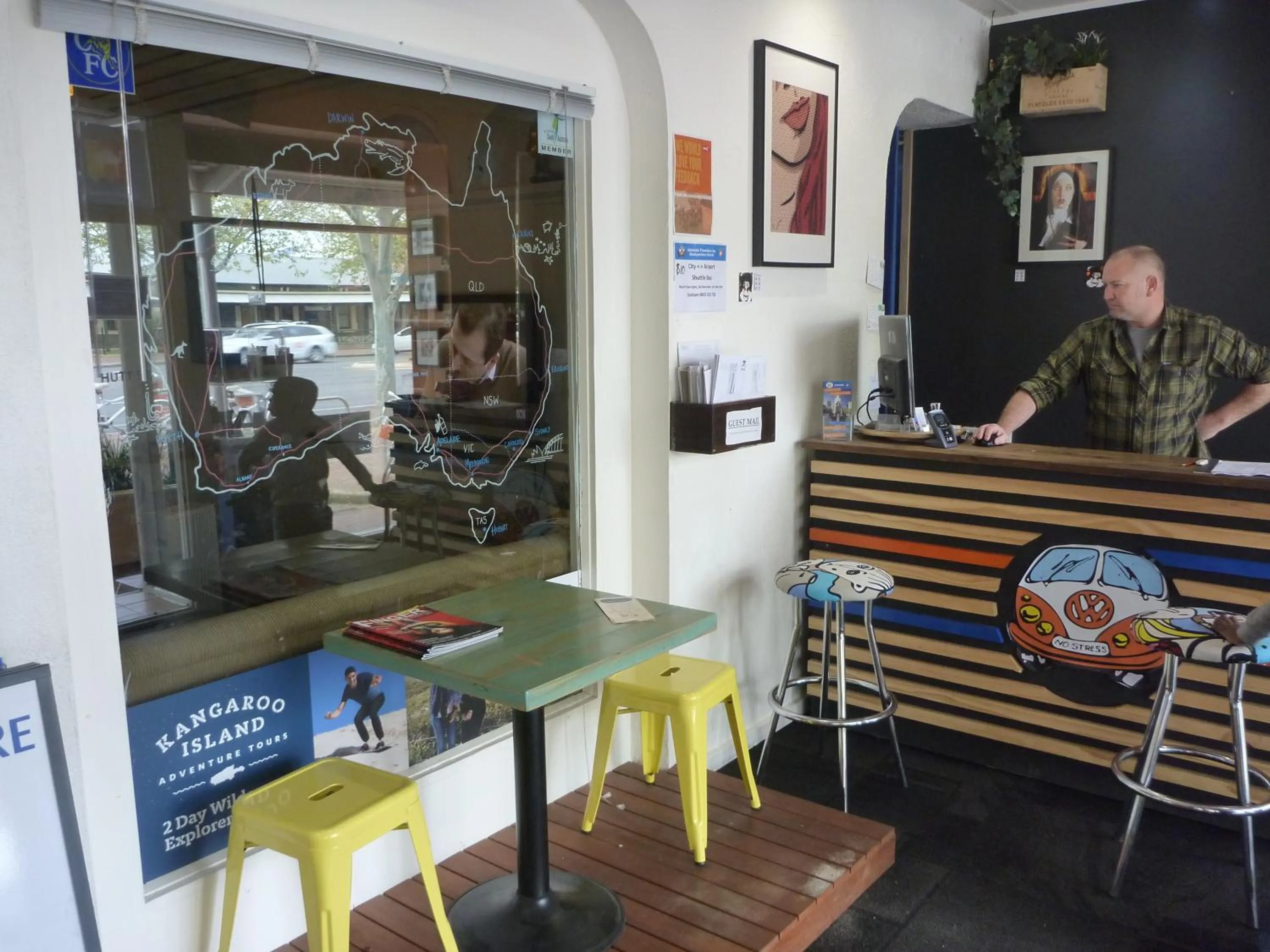 Staff in Adelaide Travellers Inn Backpackers Hostel
