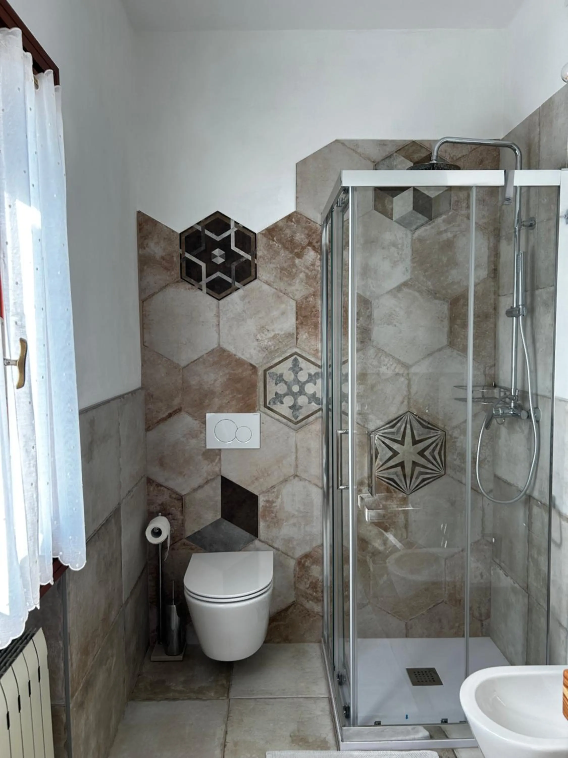 Shower in B&B Casa del Conte