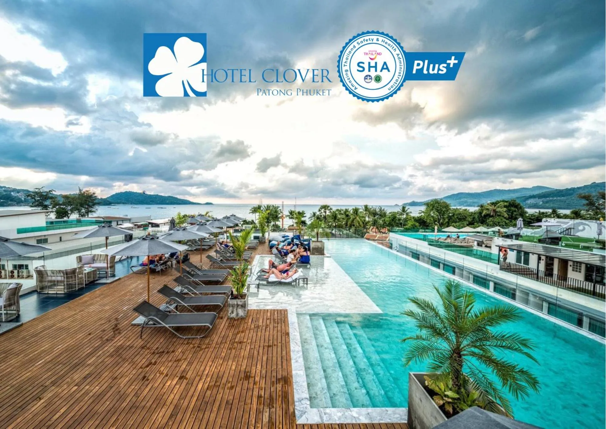 Swimming pool in Hotel Clover Patong Phuket - SHA Plus