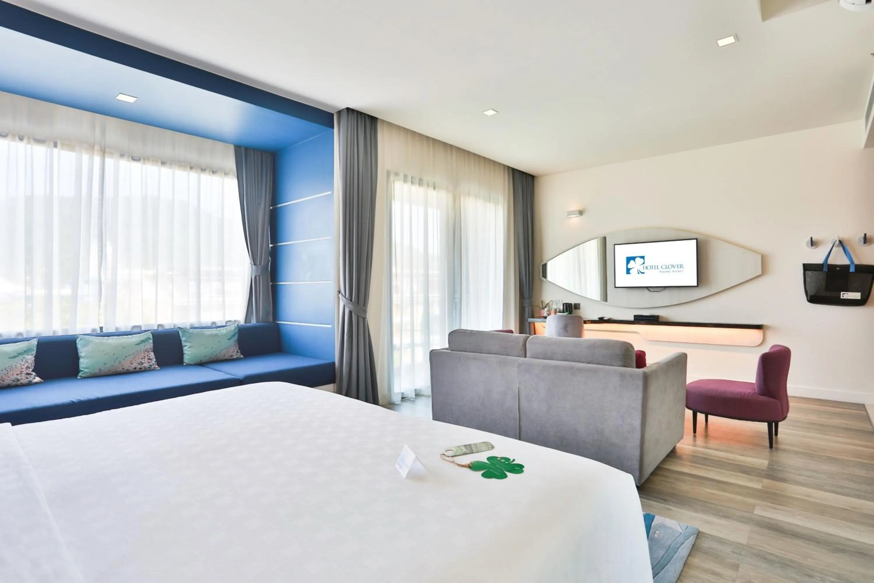 Photo of the whole room, Bed in Hotel Clover Patong Phuket - SHA Plus