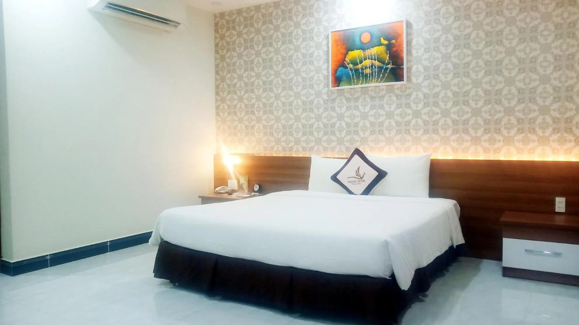 Bed in Phung Hung Boutique Hotel