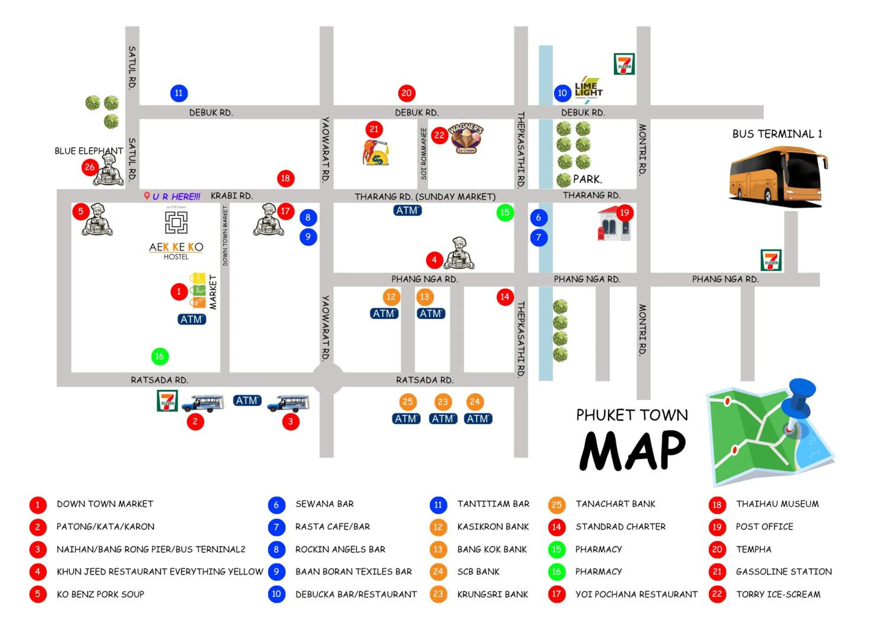 Floor plan in Aekkeko hostel