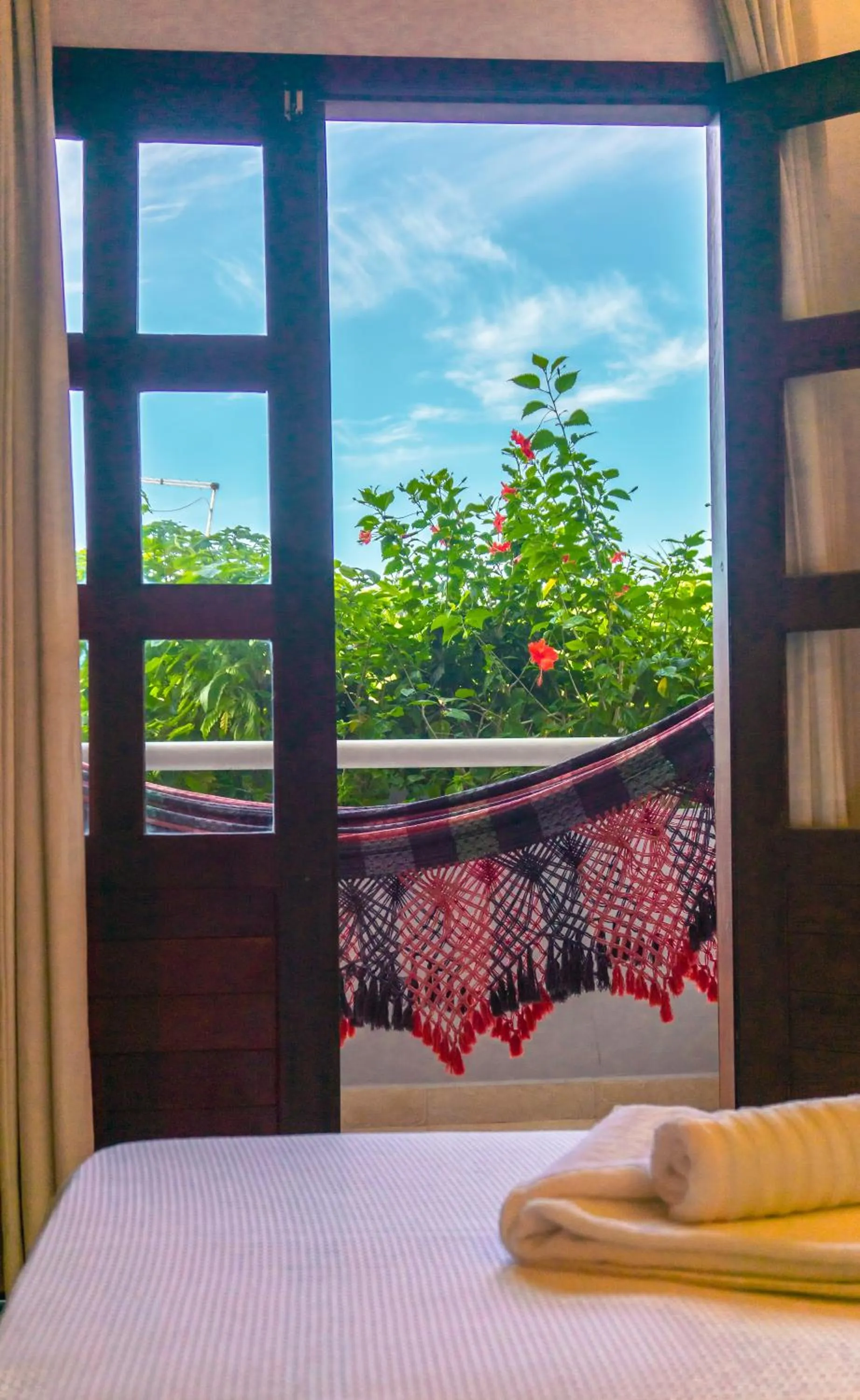 Balcony/Terrace, Bed in Catavento da Pipa