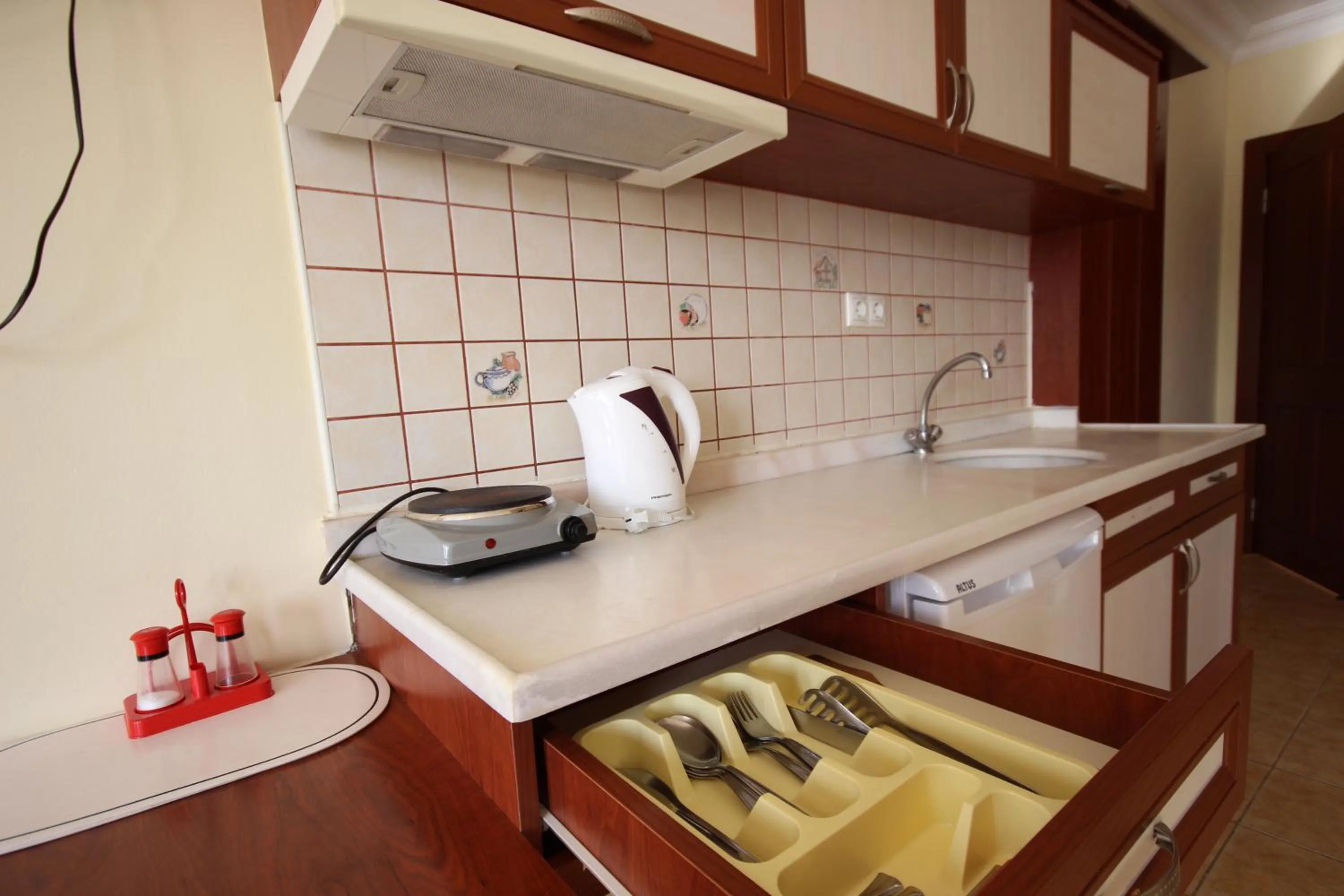Kitchen or kitchenette in Minta Apart Hotel