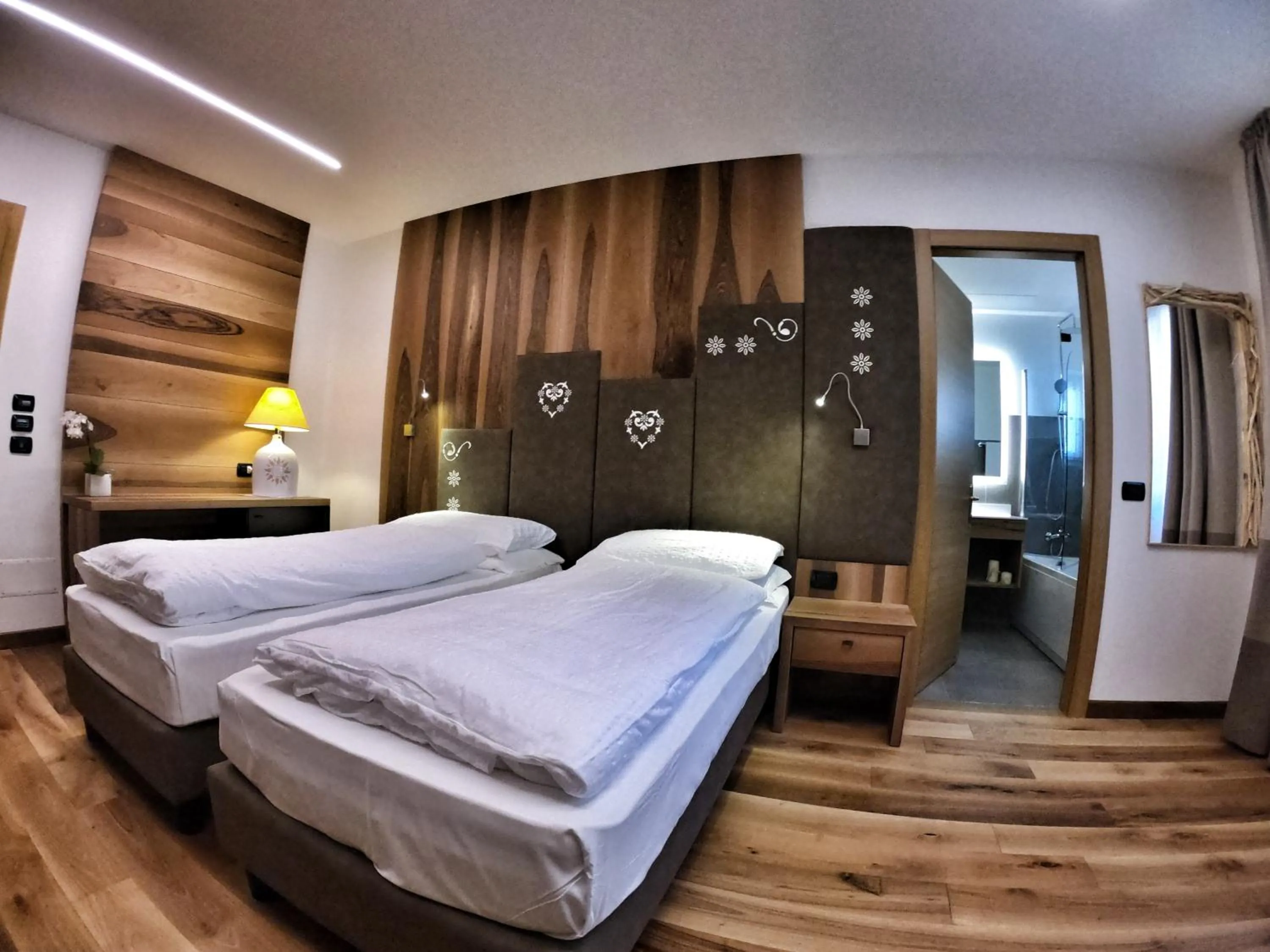 Bed in Hotel Cristallo