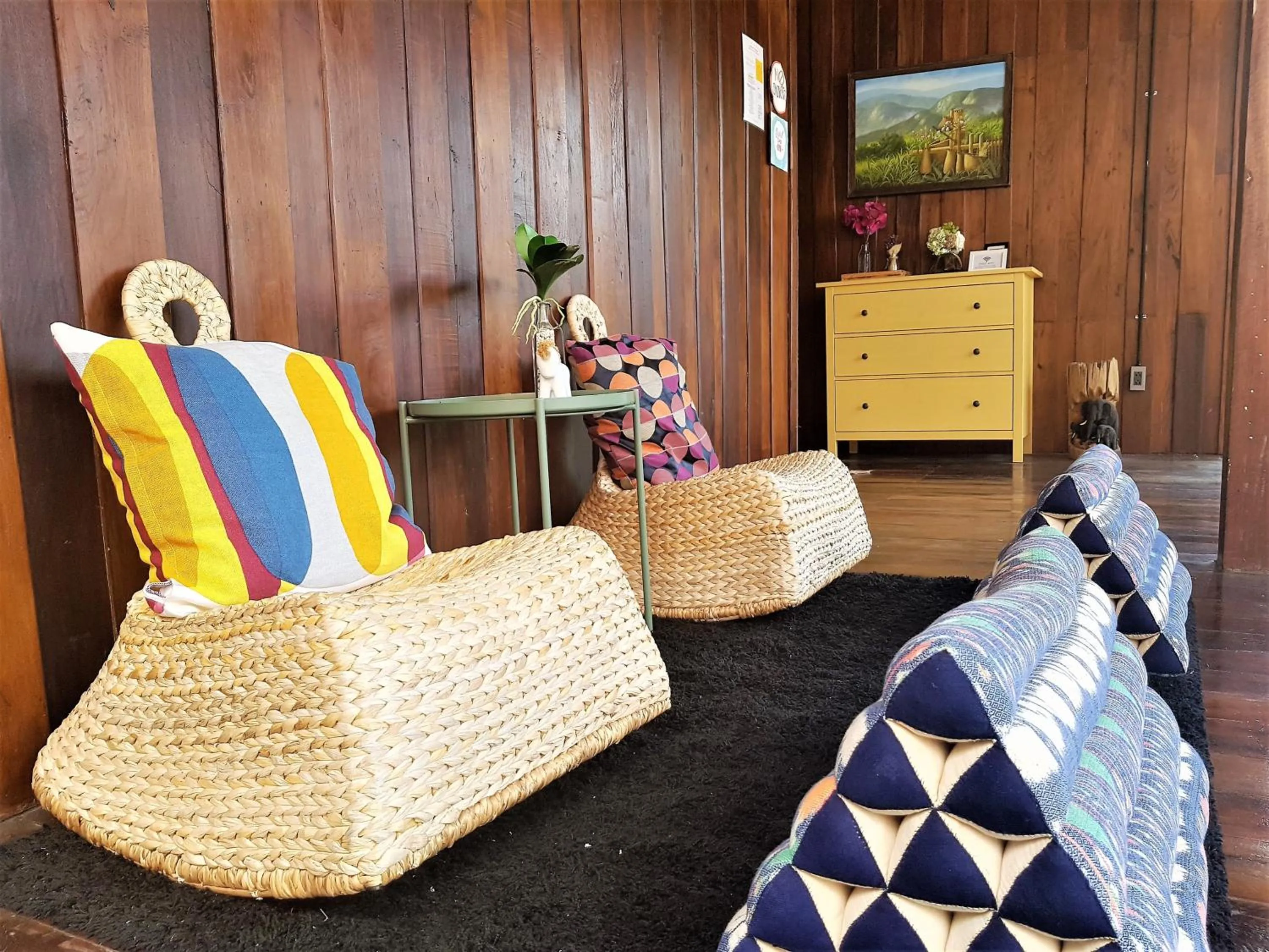 Balcony/Terrace in Baan Mai Kradan Hostel Chiang Rai