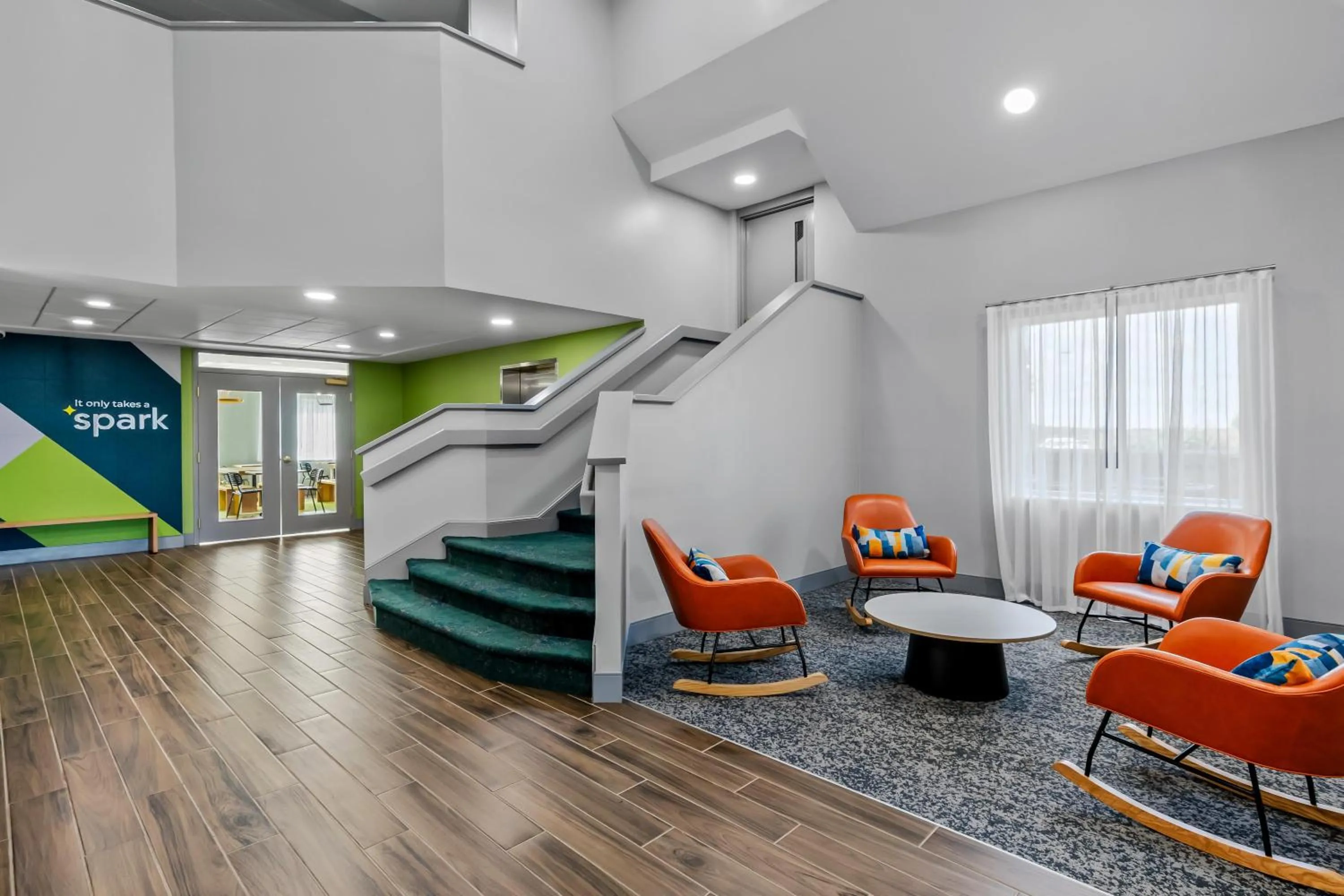 Lobby or reception in Spark by Hilton Lynchburg