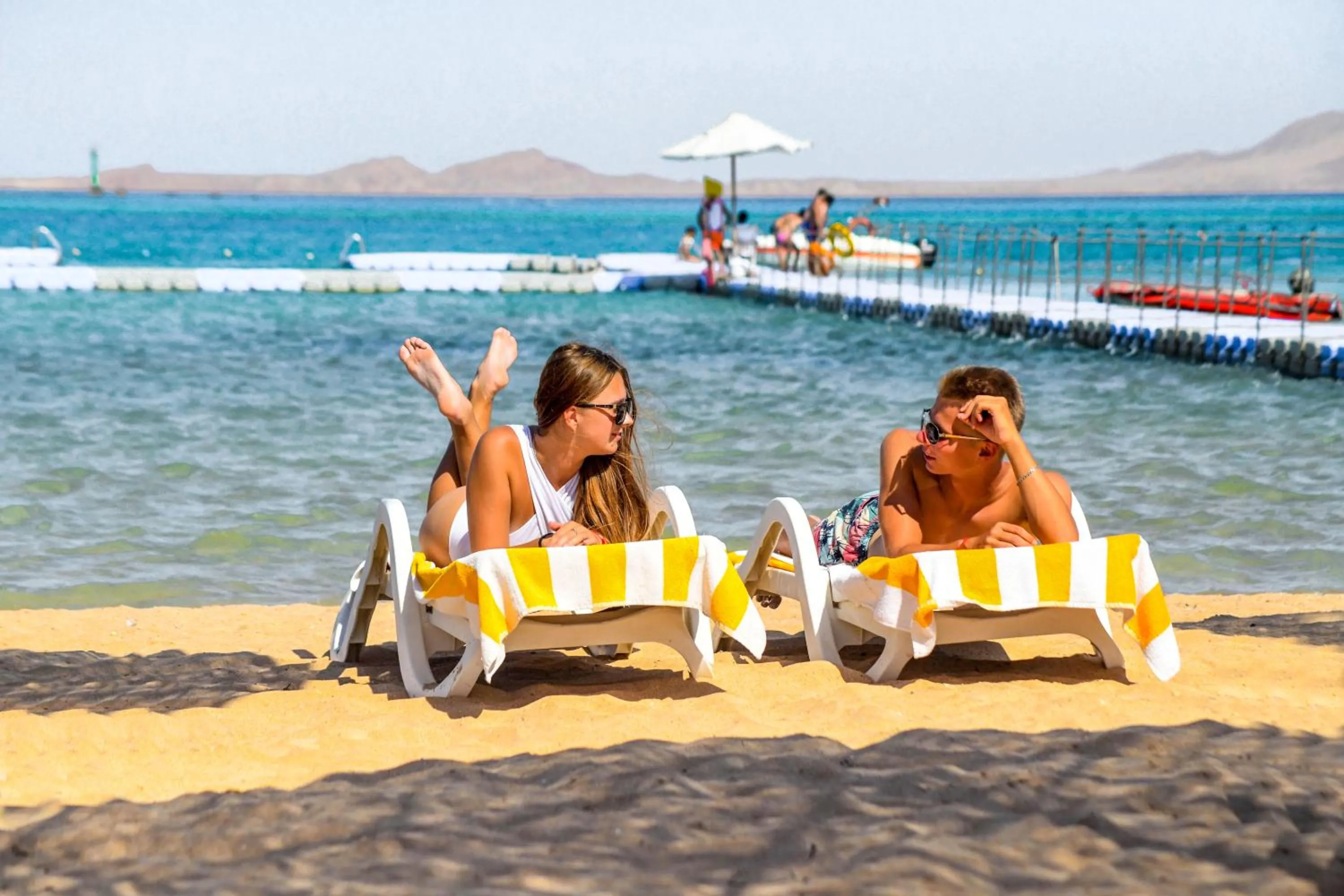 Beach in Ivy Cyrene Island Aqua Park Resort