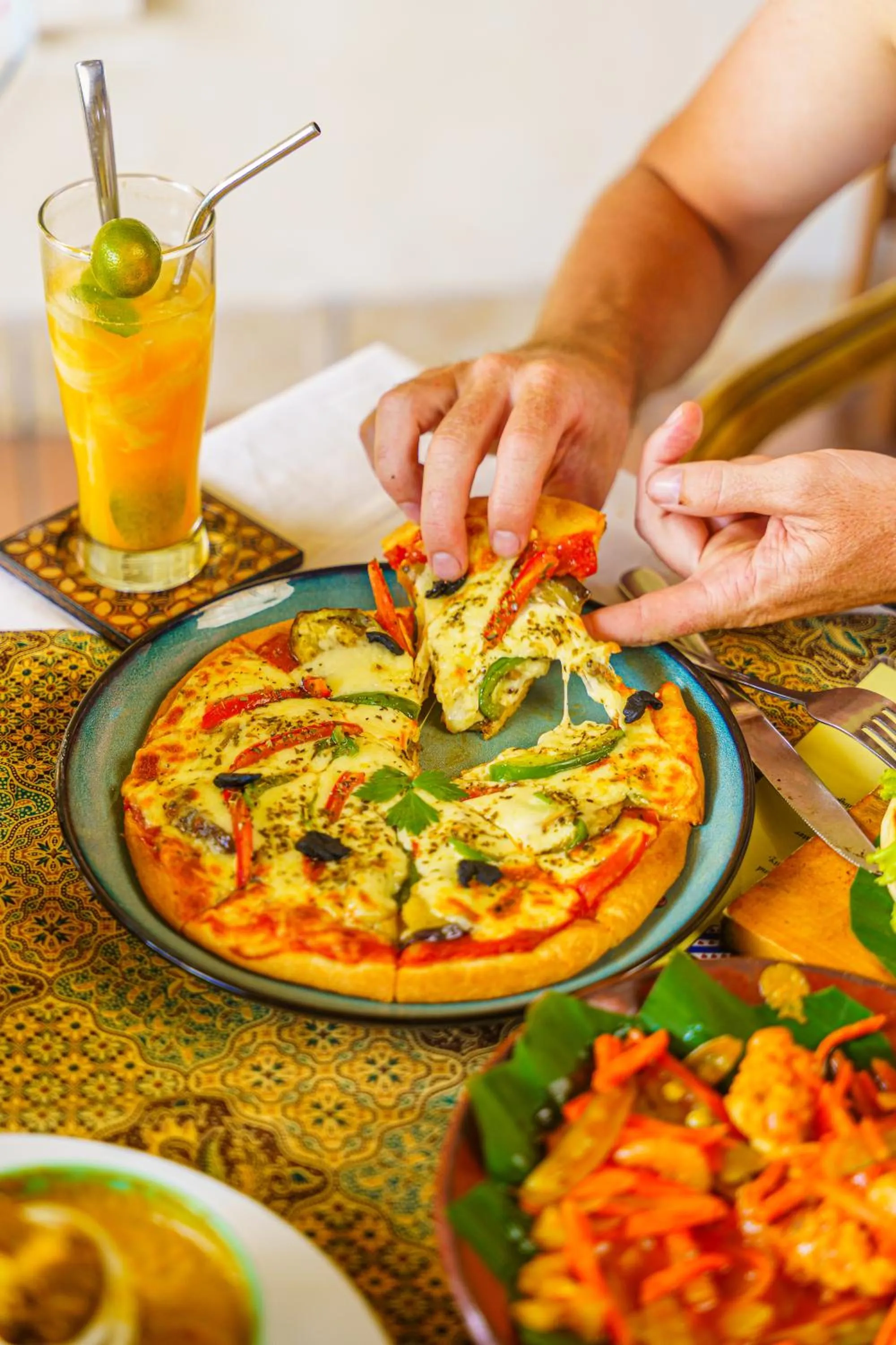 Food close-up in Hotel Deli River and Restaurant Omlandia