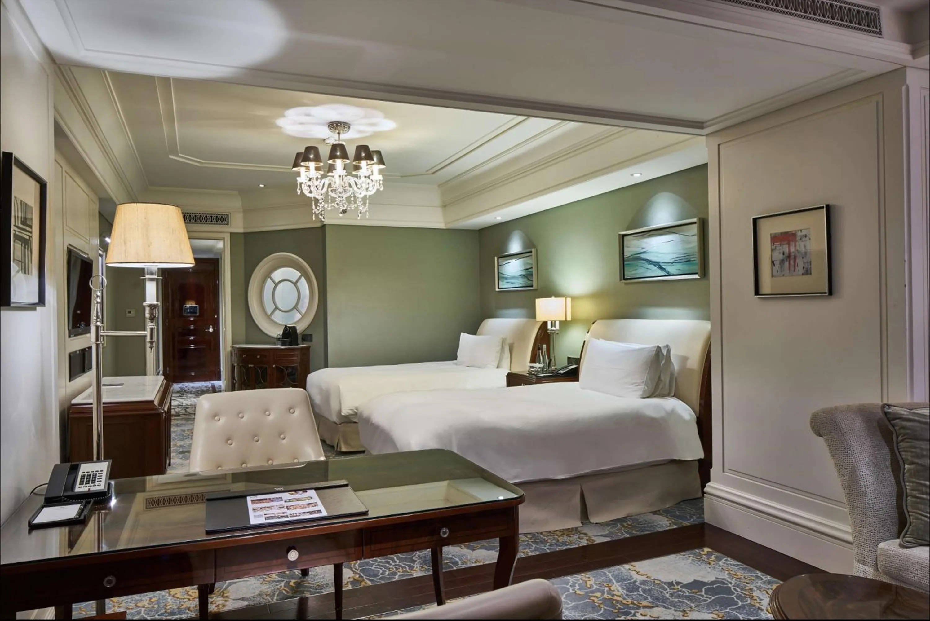 Bedroom, Bed in Waldorf Astoria Shanghai on the Bund