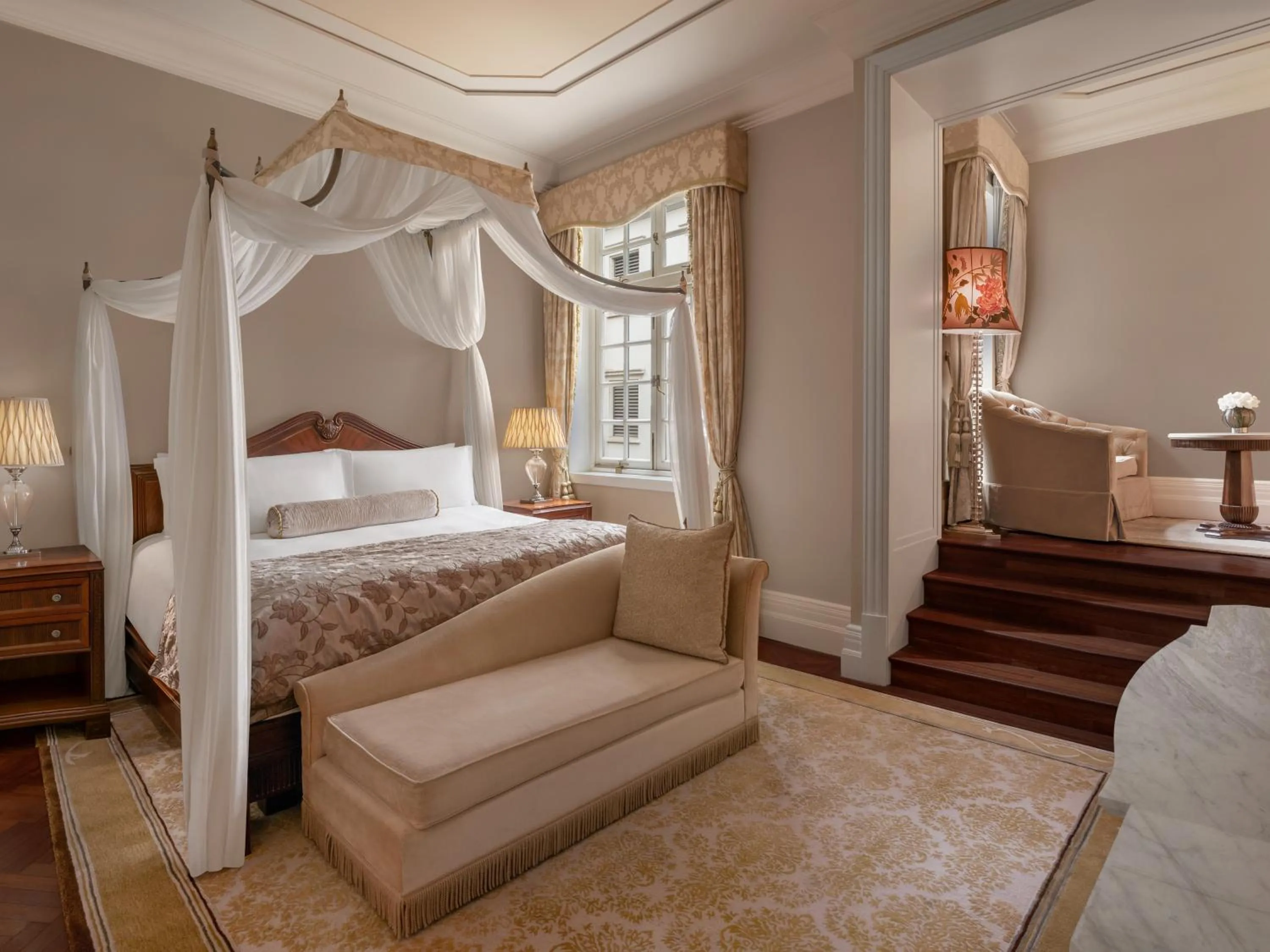 Bedroom, Bed in Waldorf Astoria Shanghai on the Bund