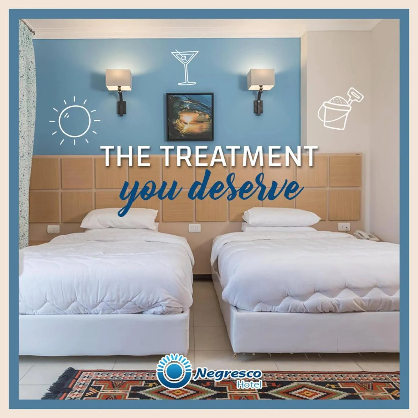 Bed in Negresco Hotel