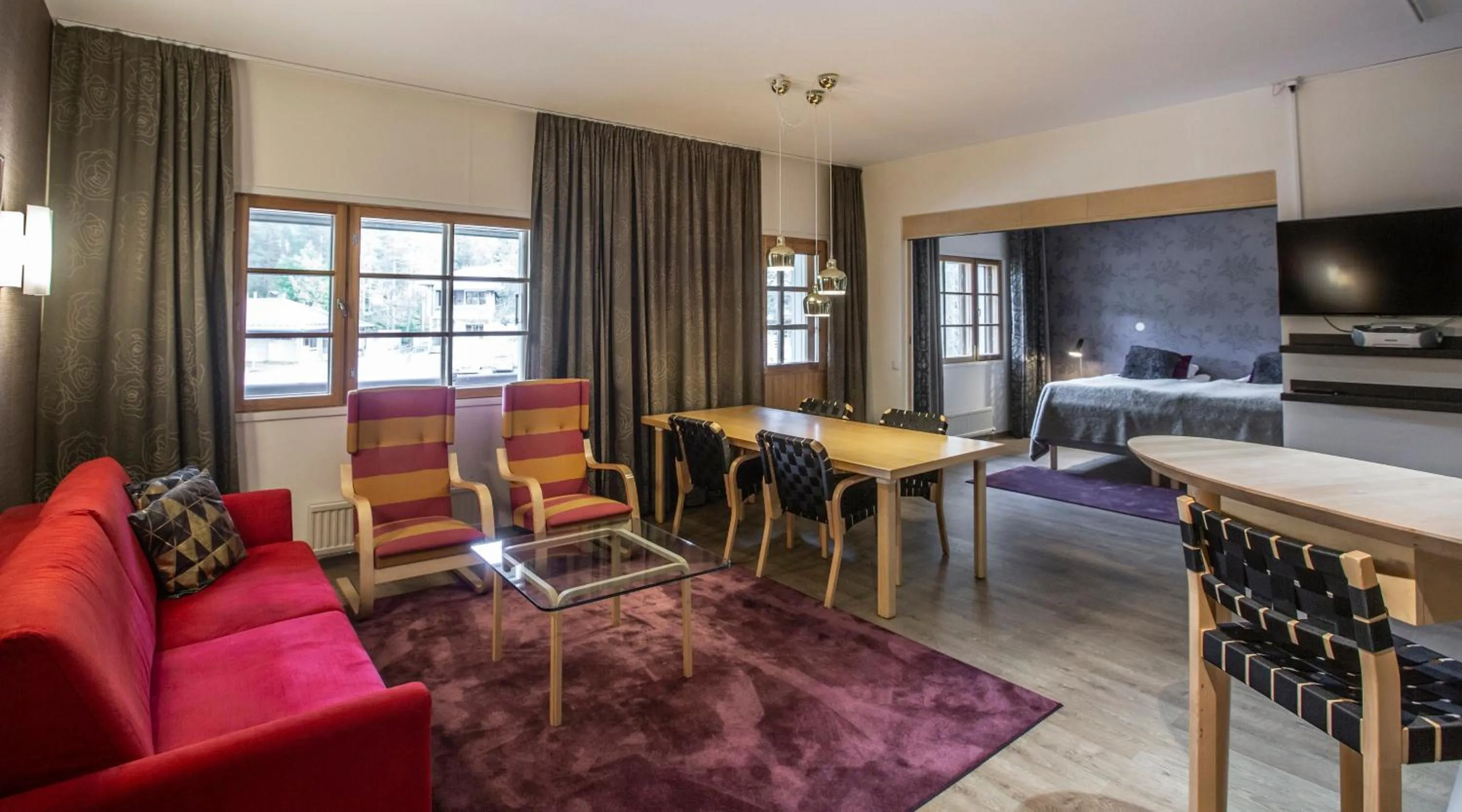 Living room, Bed in Levi Hotel Spa