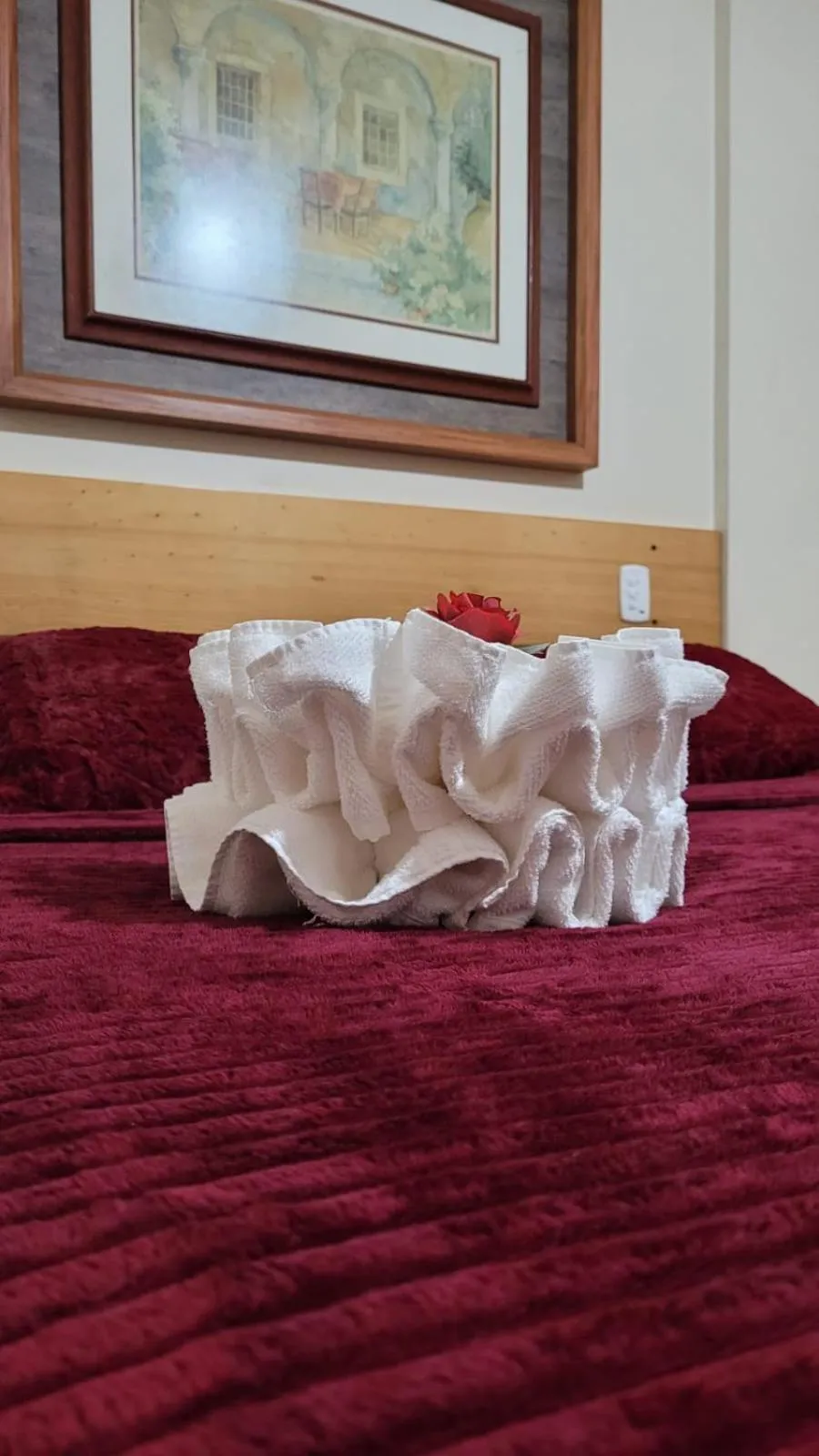 towels, Bed in Pousada Sonho Meu Foz