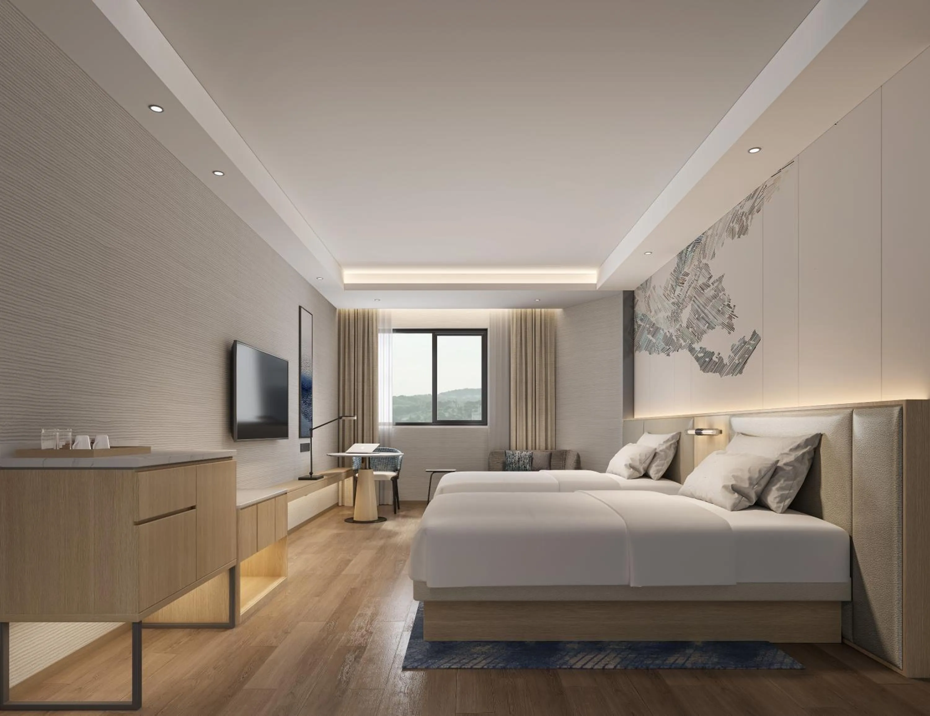 Bed in GuangDong Hotel Shanghai