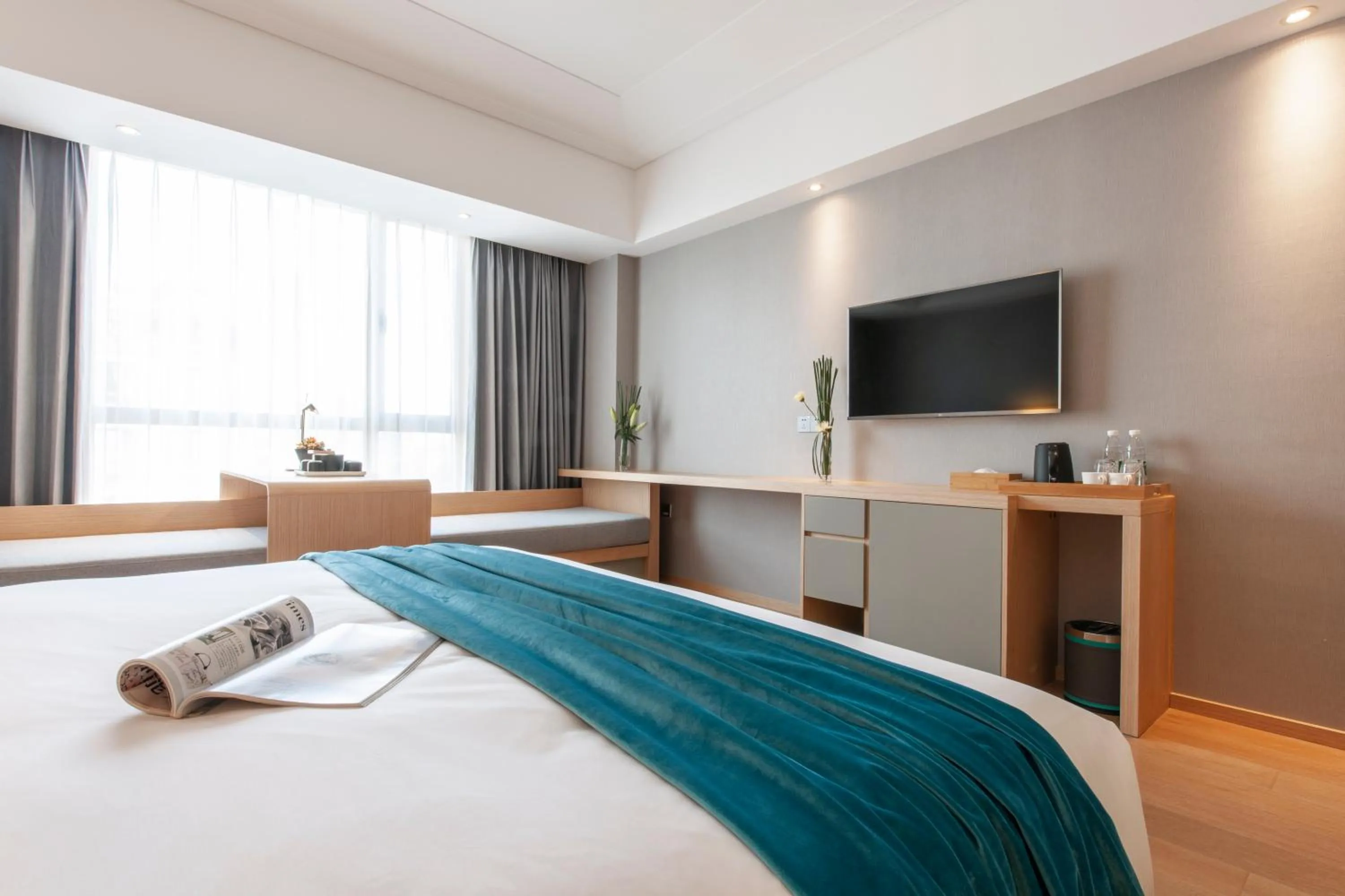 Bed in Shanghai Baixia Pagoda Hotel