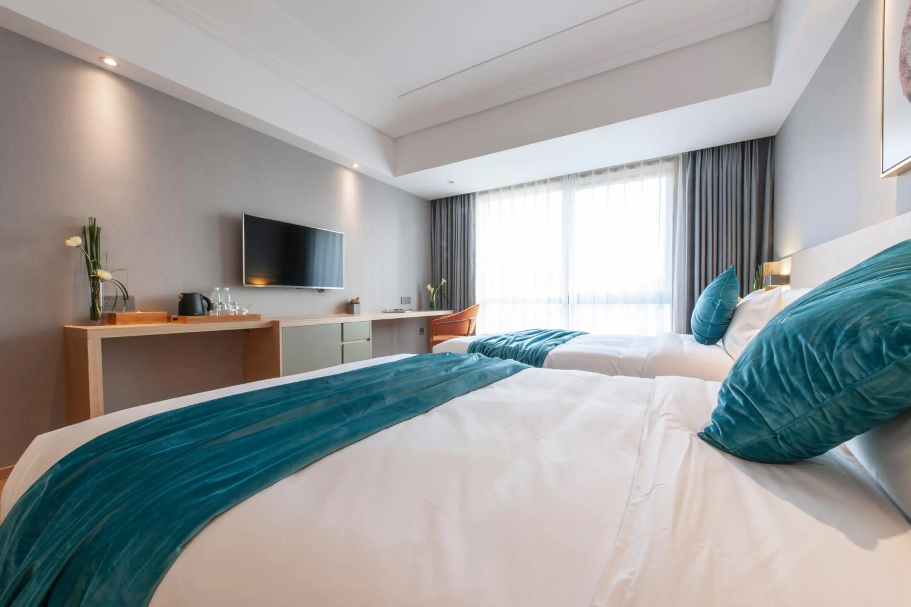 Bed in Shanghai Baixia Pagoda Hotel