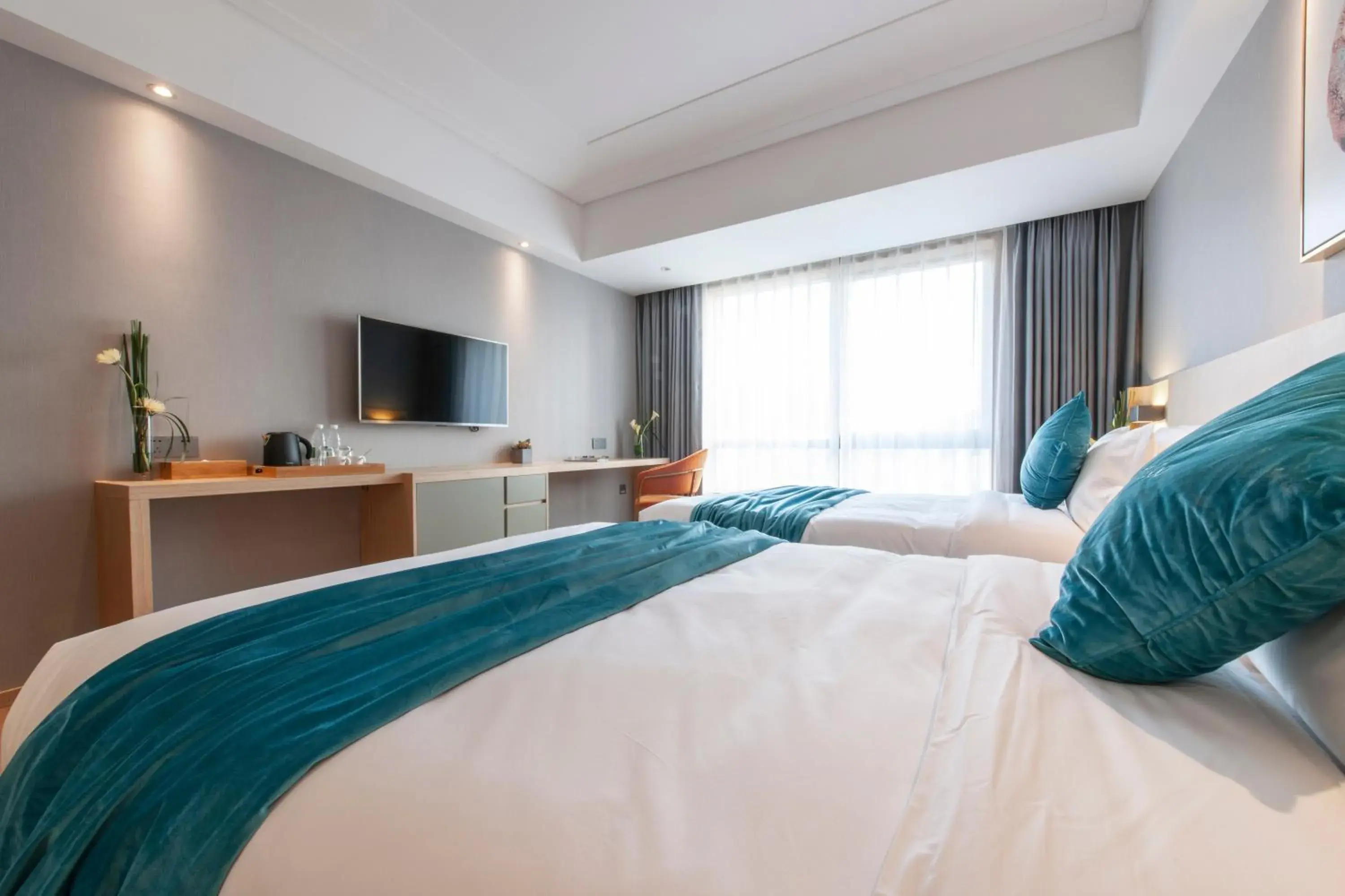 Twin Room in Shanghai Baixia Pagoda Hotel Twin Room in Shanghai Baixia Pagoda Hotel