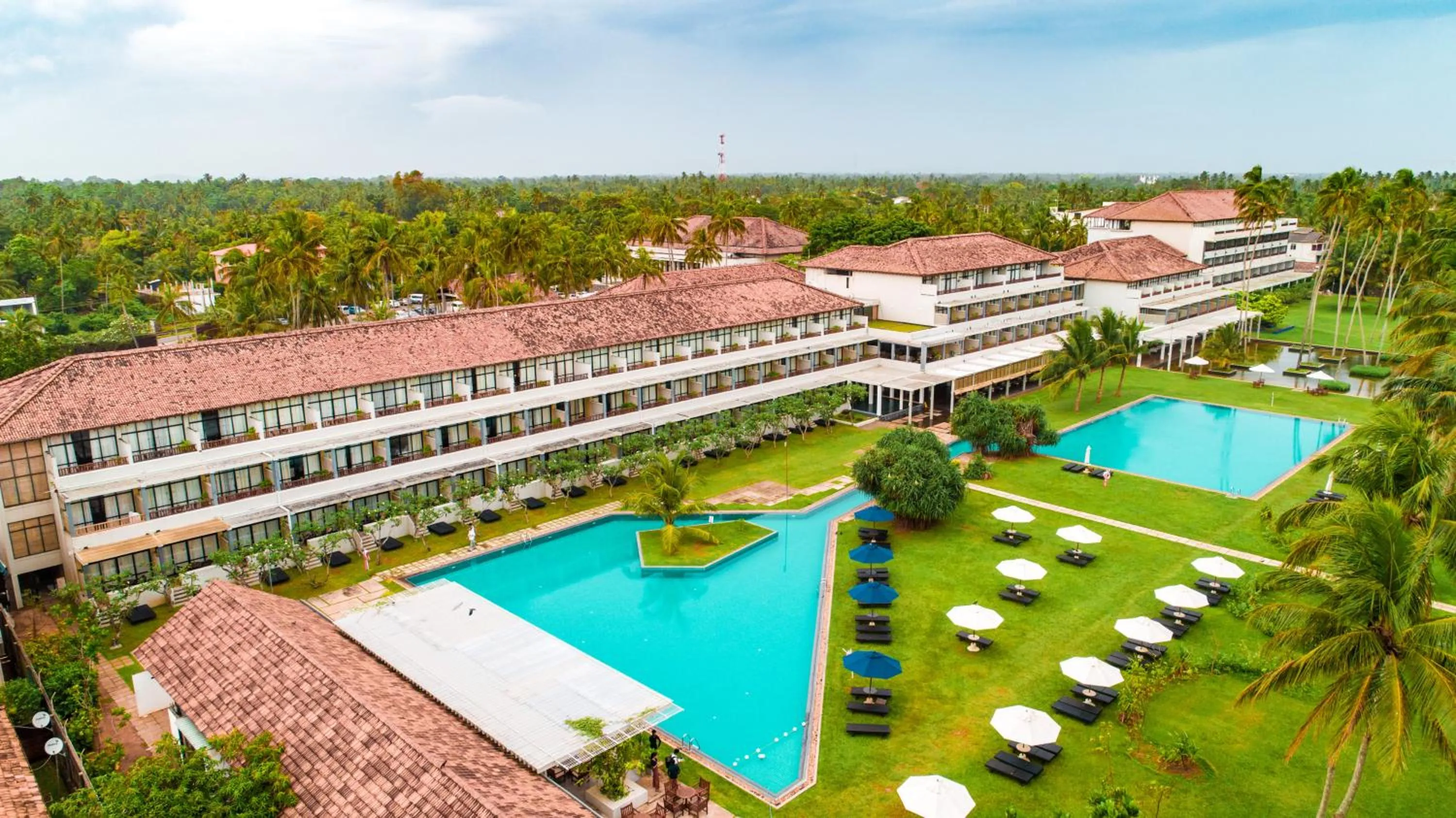 Bird's eye view in The Blue Water - Geoffrey Bawa Heritage Resort Hotel