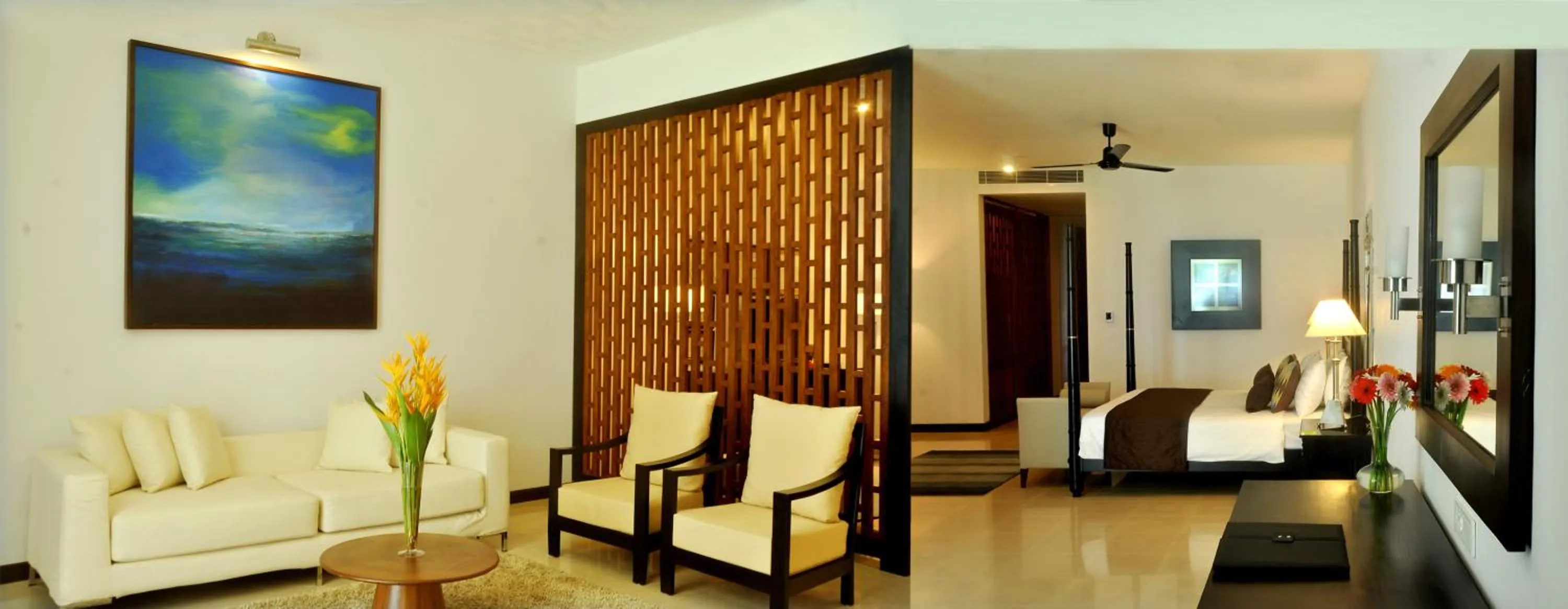 Seating area in The Blue Water - Geoffrey Bawa Heritage Resort Hotel