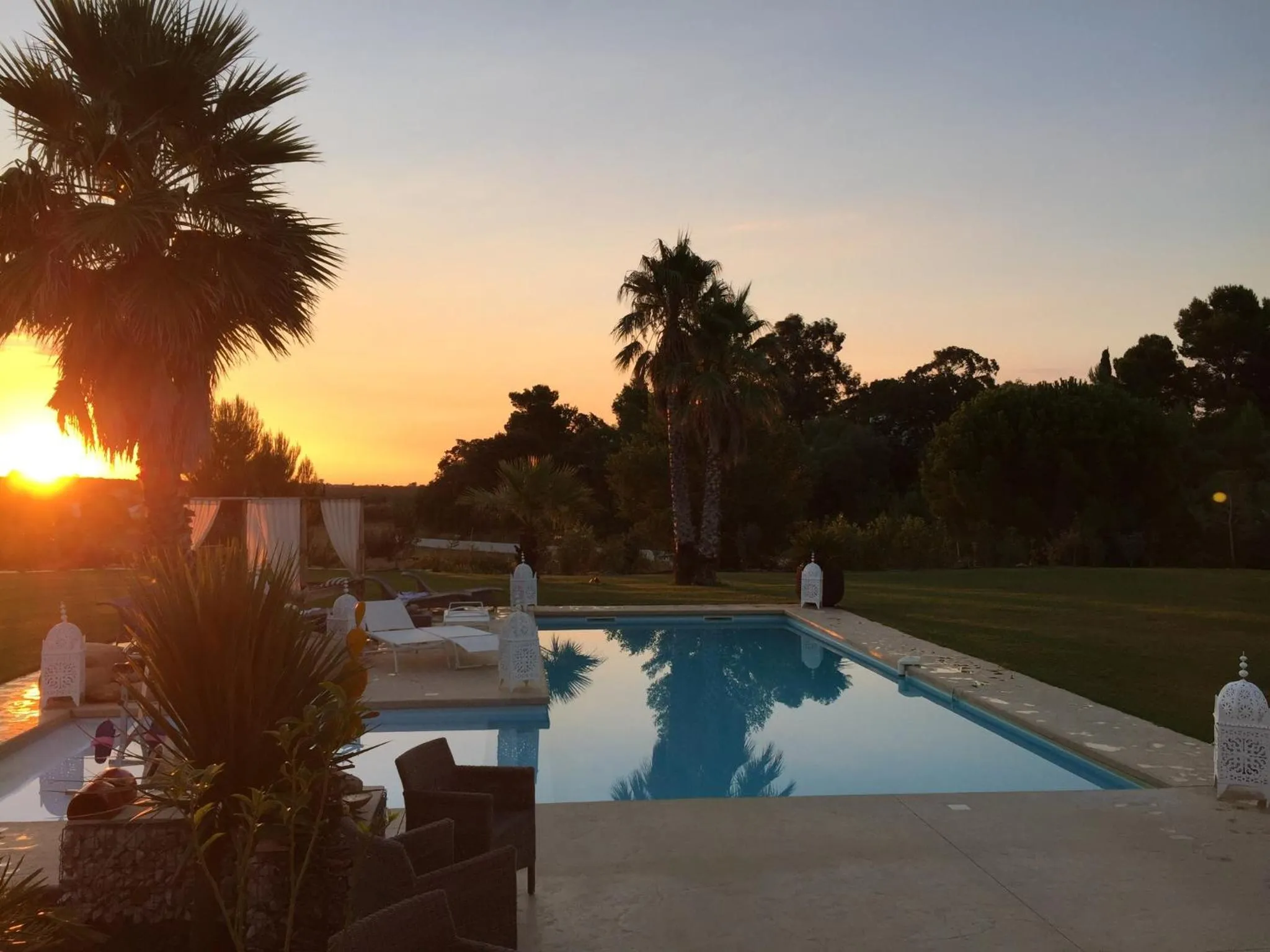 Pool view in Escapades Lointaines