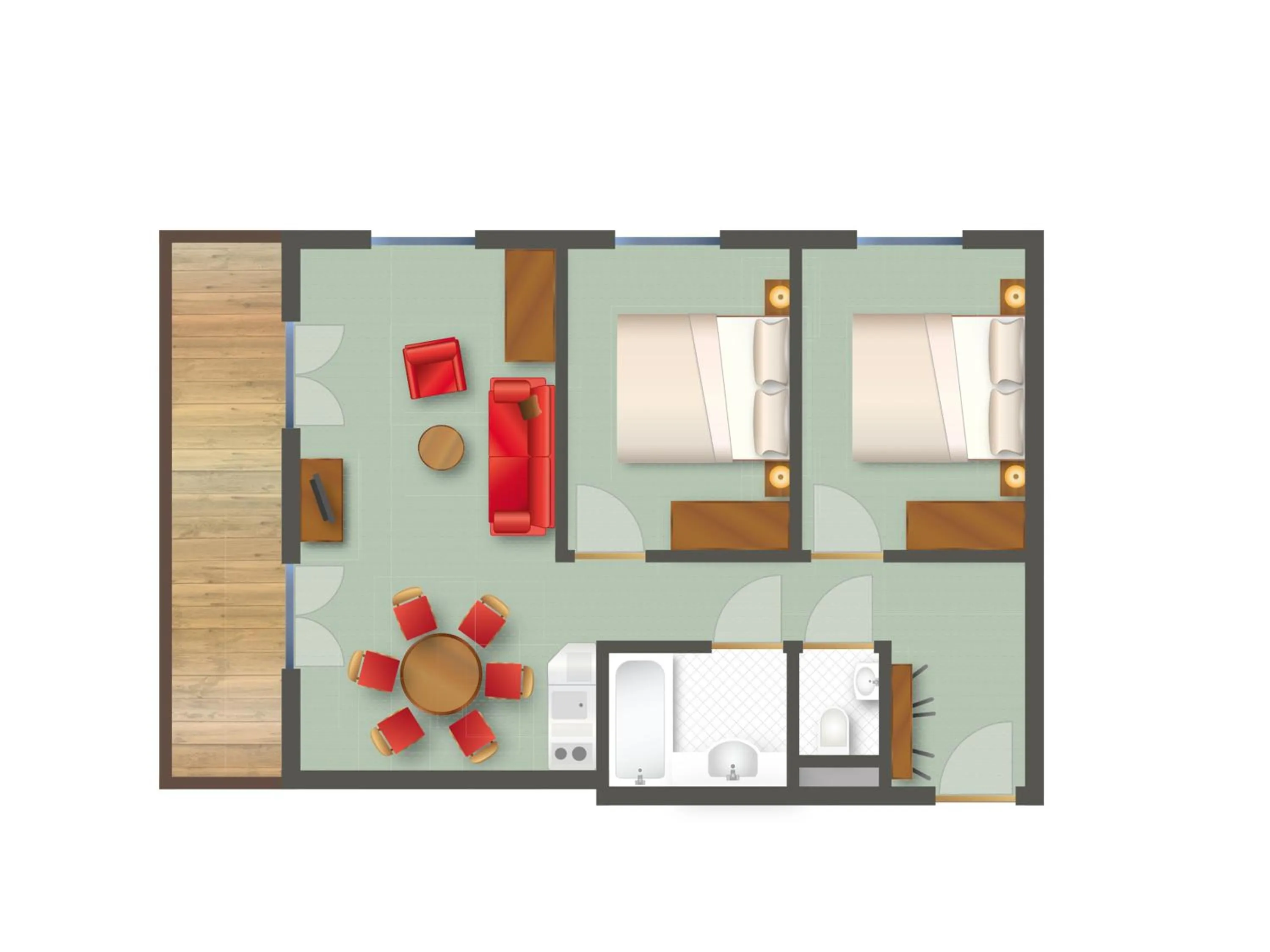 Floor plan in Apart-Hotel Filomena
