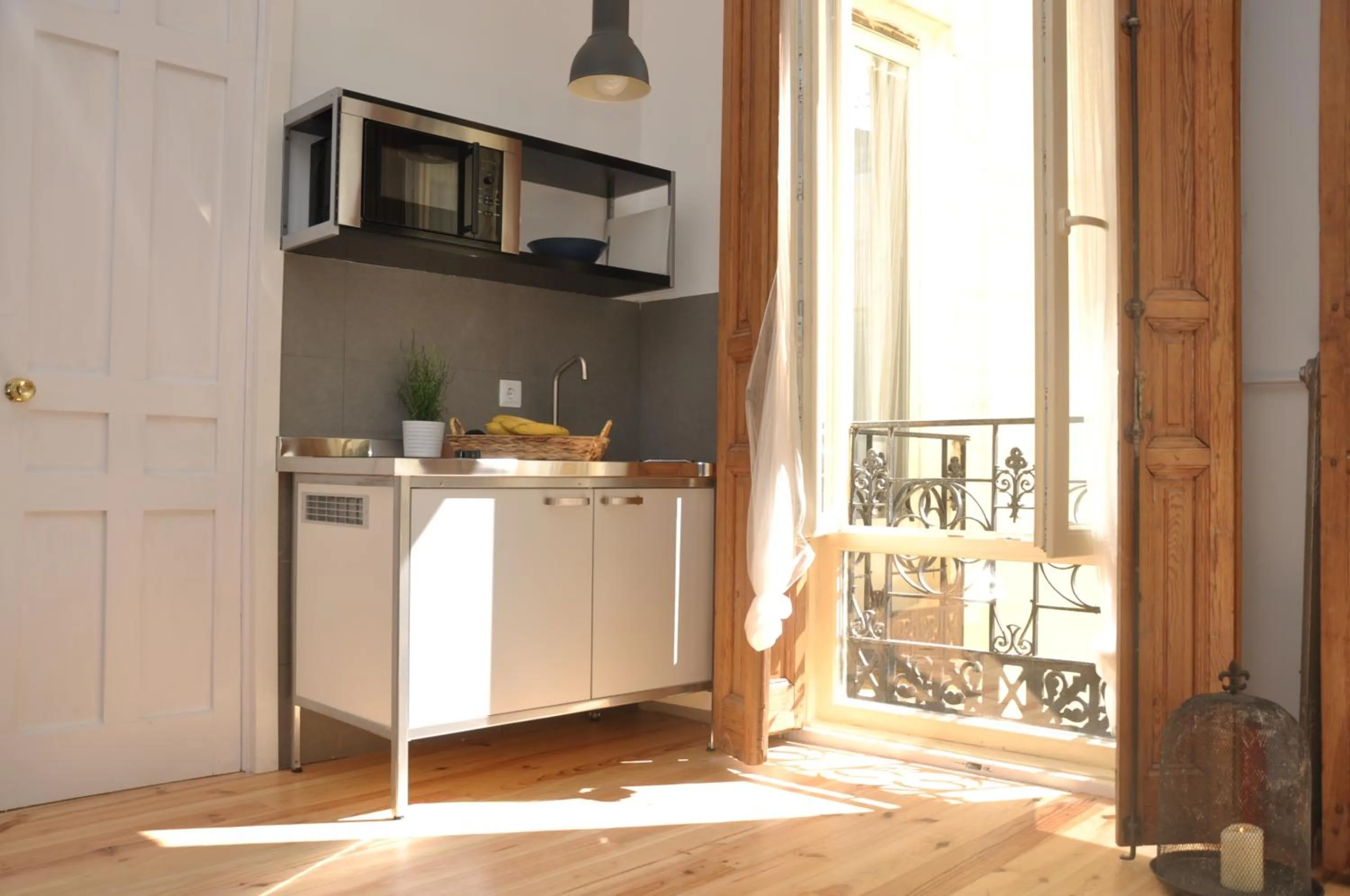 Kitchen or kitchenette in Apartamentos Matute 11