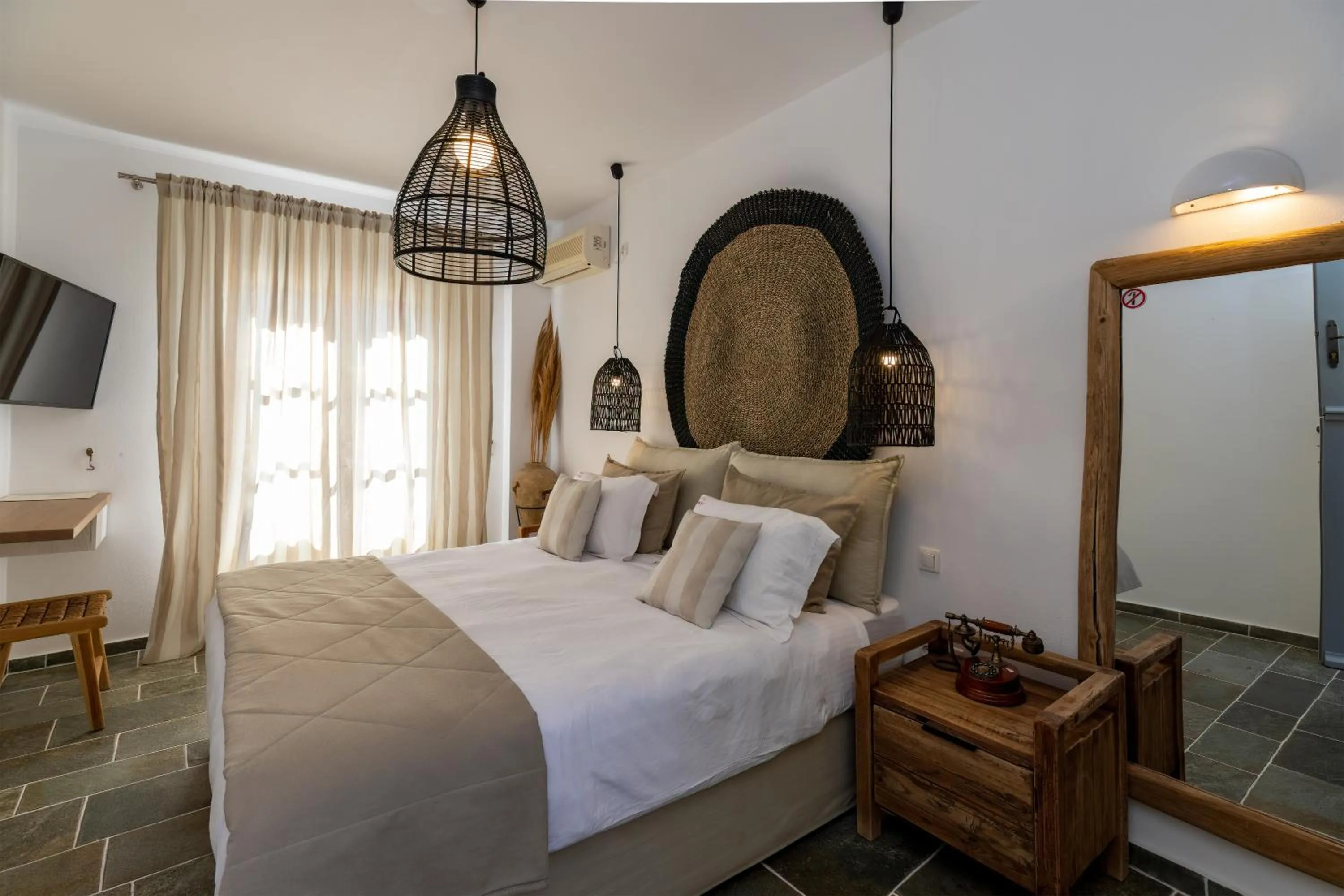 Bedroom in Nymfes Hotel