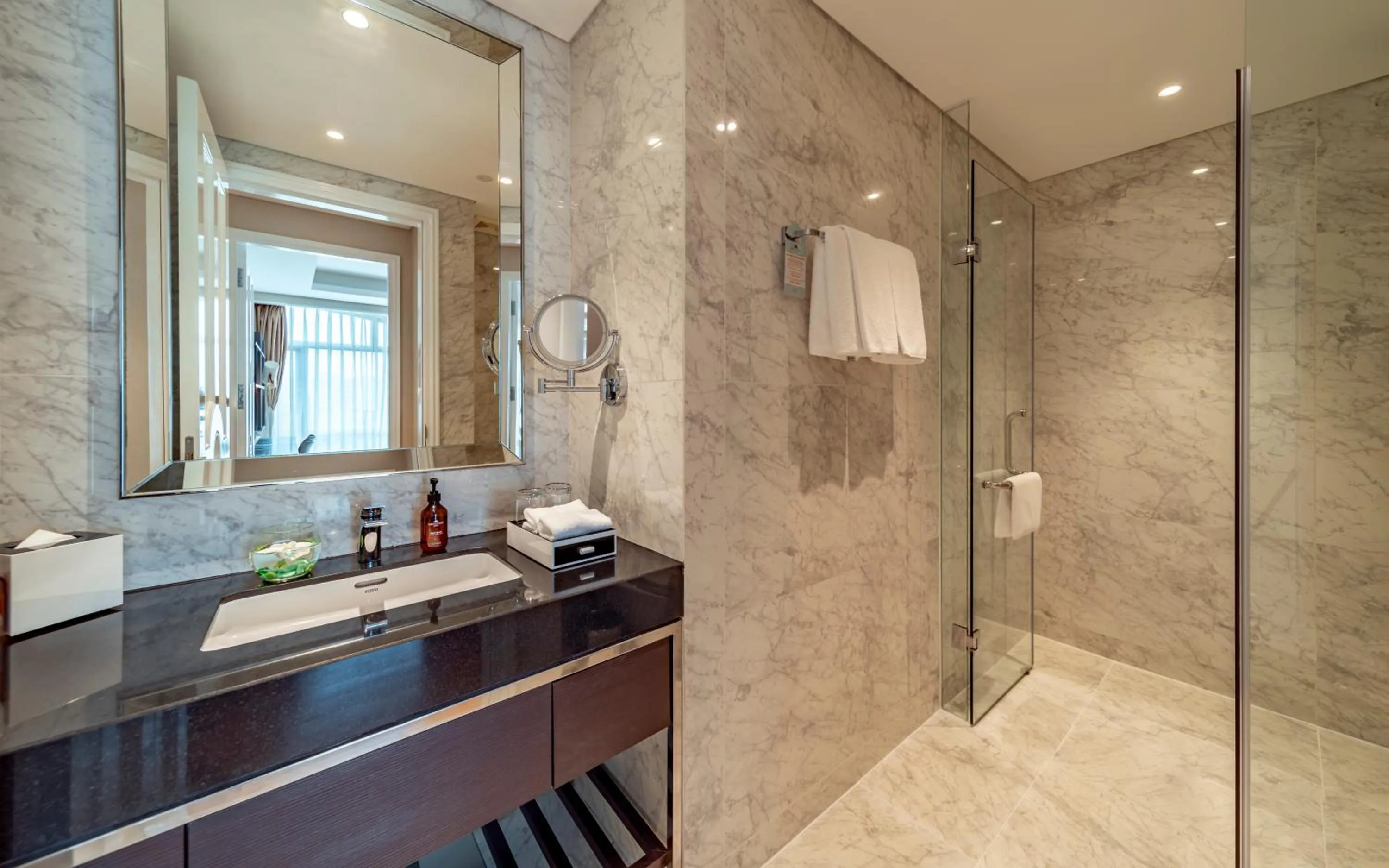 Shower in Sherwood Suites