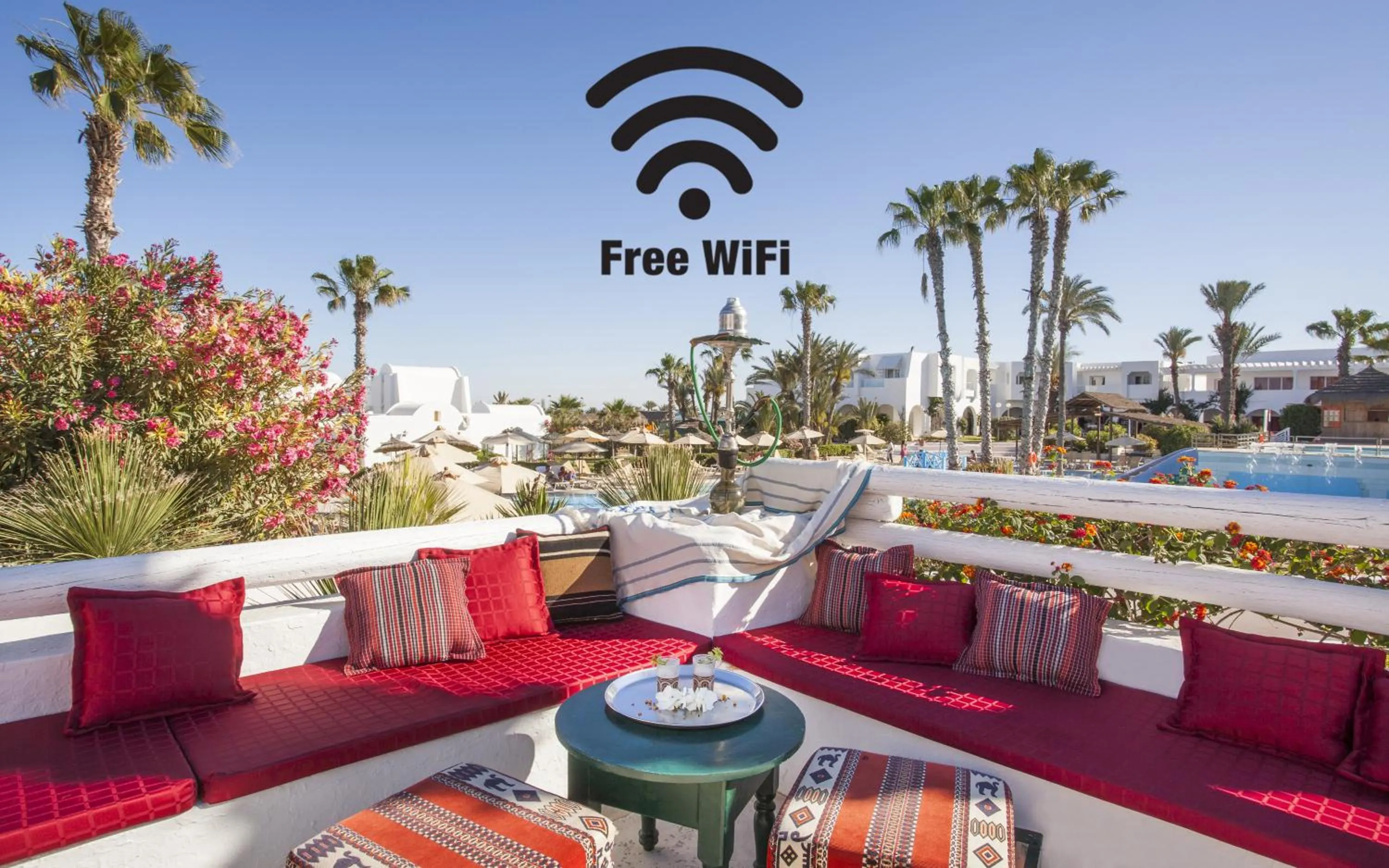 Pool view in Seabel Aladin Djerba