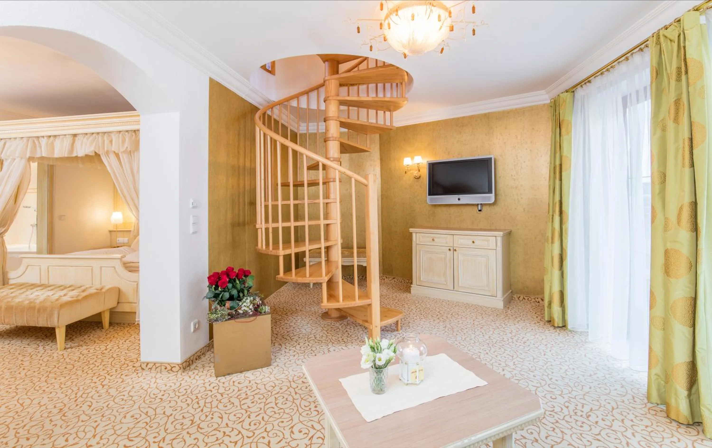 Living room, Bed in Der Lärchenhof