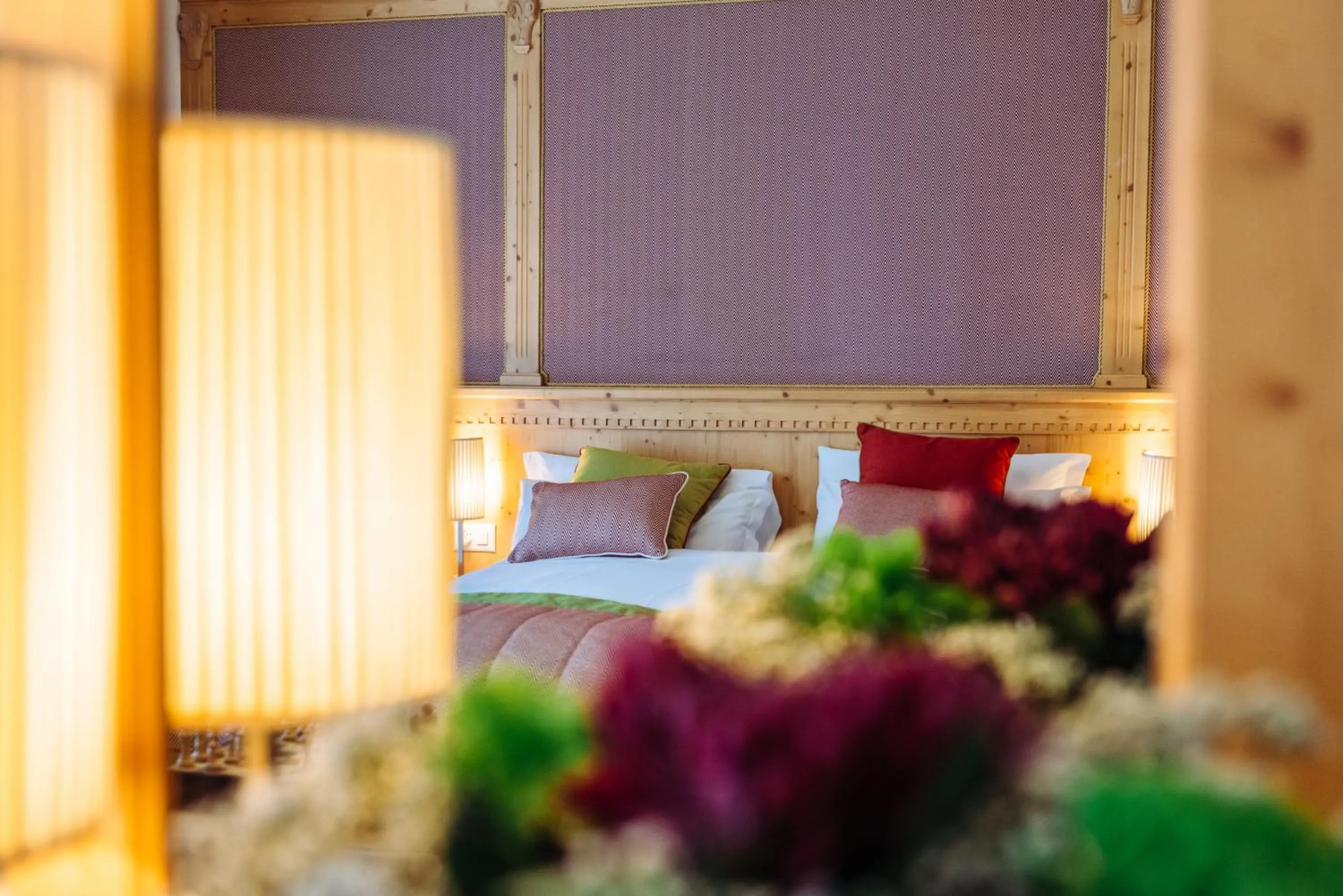 Decorative detail, Bed in Schloss Hotel & Spa Pontresina