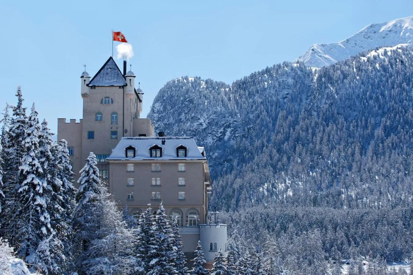 Property building in Schloss Hotel & Spa Pontresina
