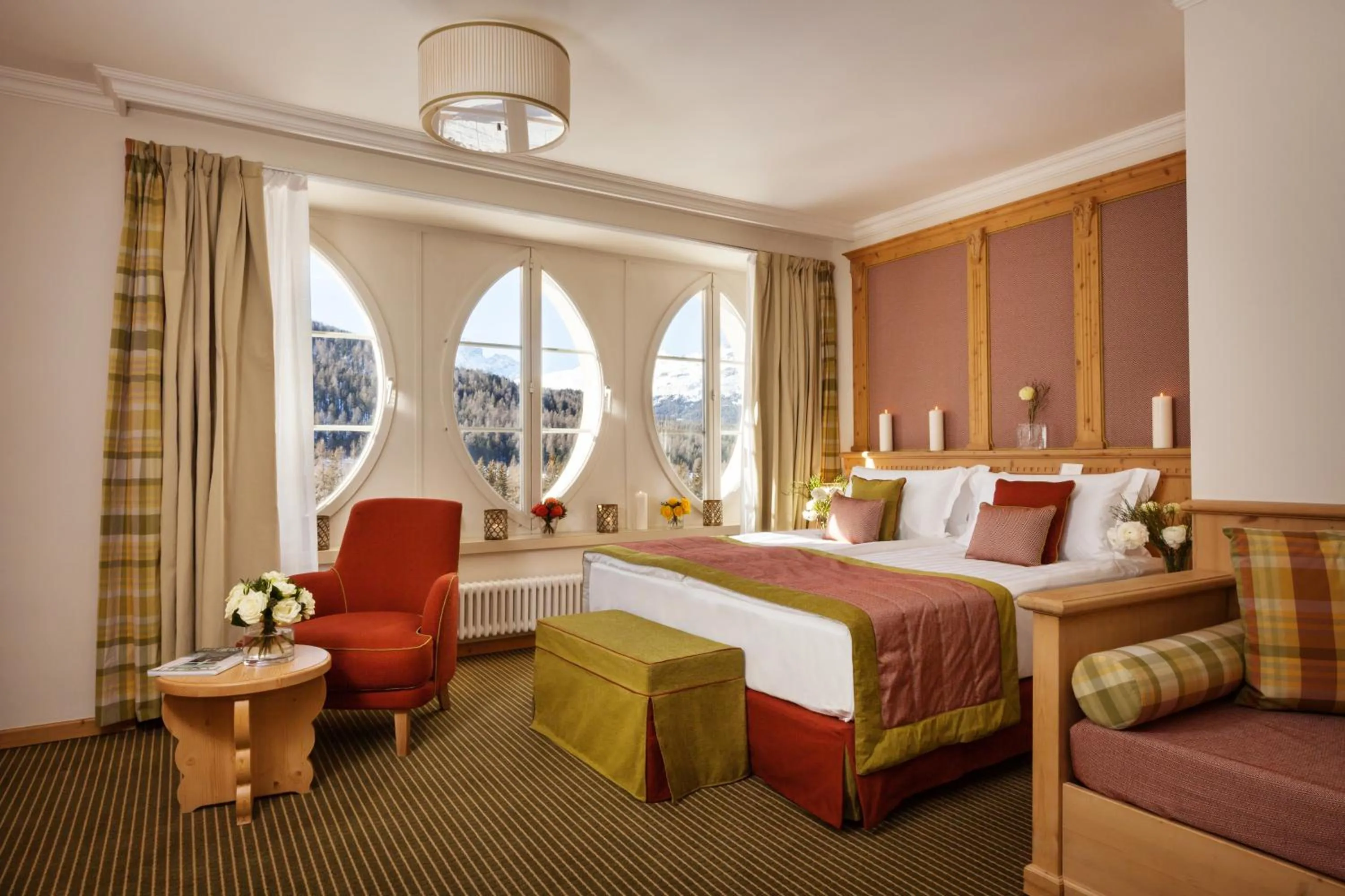 Bedroom, Bed in Schloss Hotel & Spa Pontresina