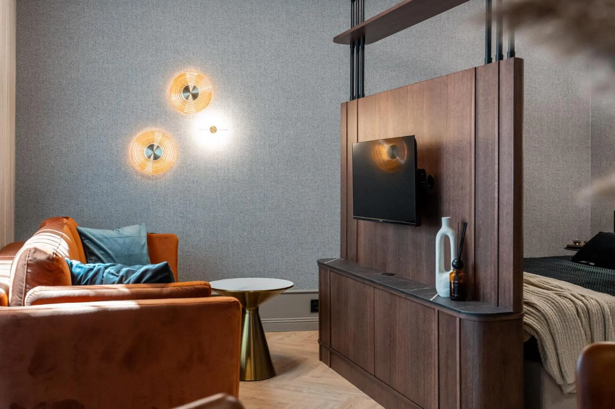 Seating area in Lavoo Boutique Apartments