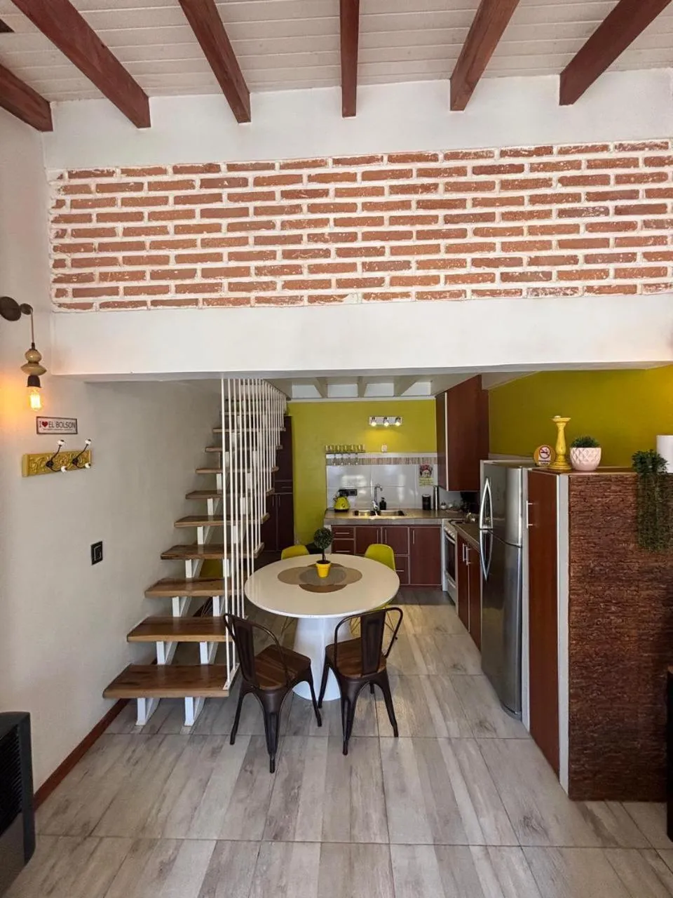 Kitchen or kitchenette in Cabañas Sublime Bolson