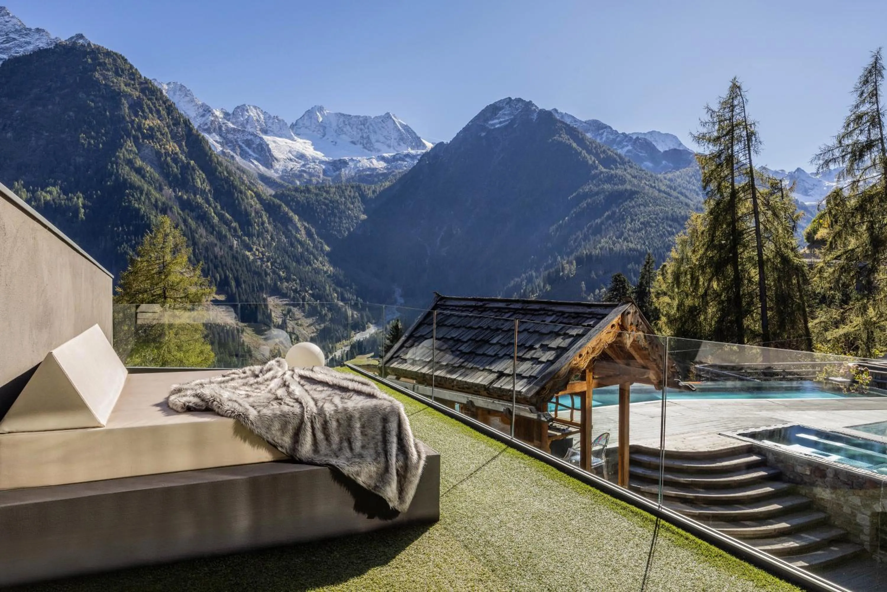 Balcony/Terrace in Hotel Chalet Al Foss - Adults Only